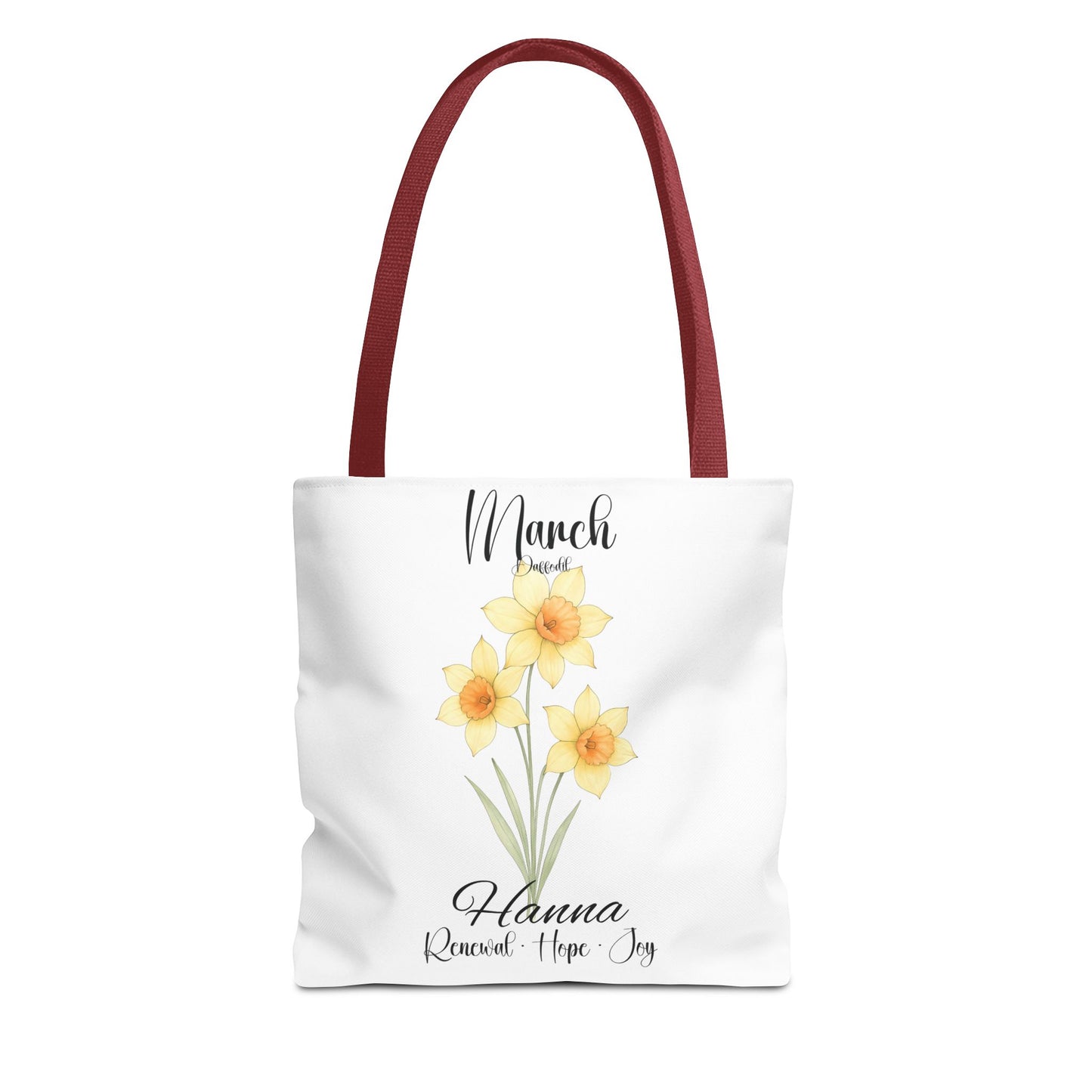 Custom botanical tote bag for her, birth month flower, milestone birthdays, bestfriend gift.