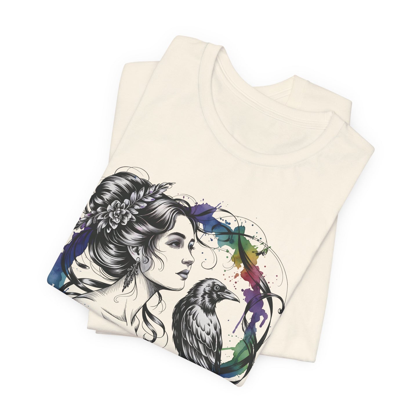 Raven Tee, goddessshirt, festival tshirt, witchy gift for her.