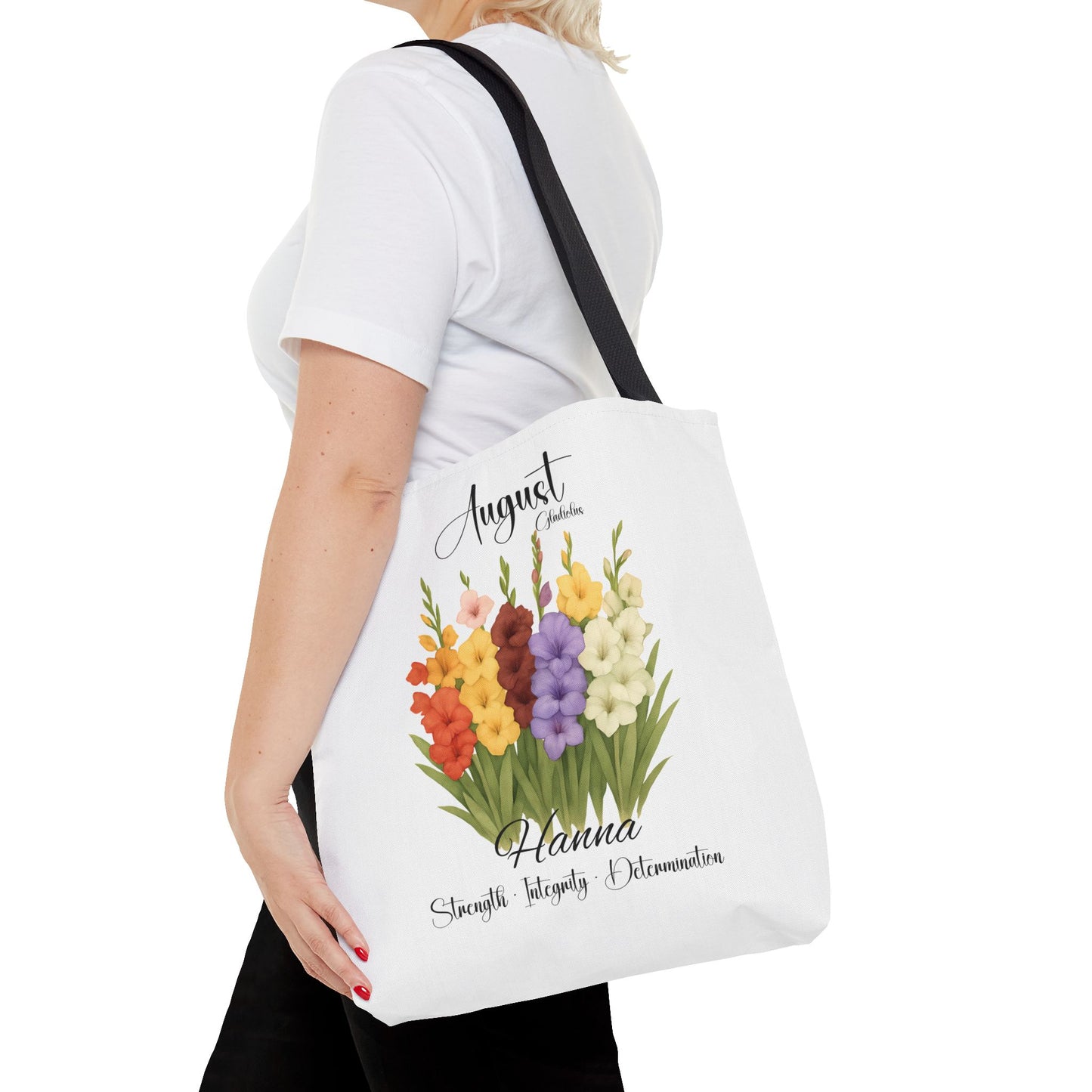 Custom birth month flower bag for her, milestone birthdays, bestfriend gift.