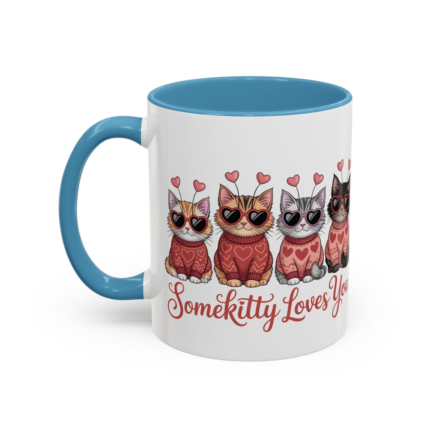 Valentine Kitty Mug | kitten Coffee Cup | cat Lover Gift | Valentines Day Mug |