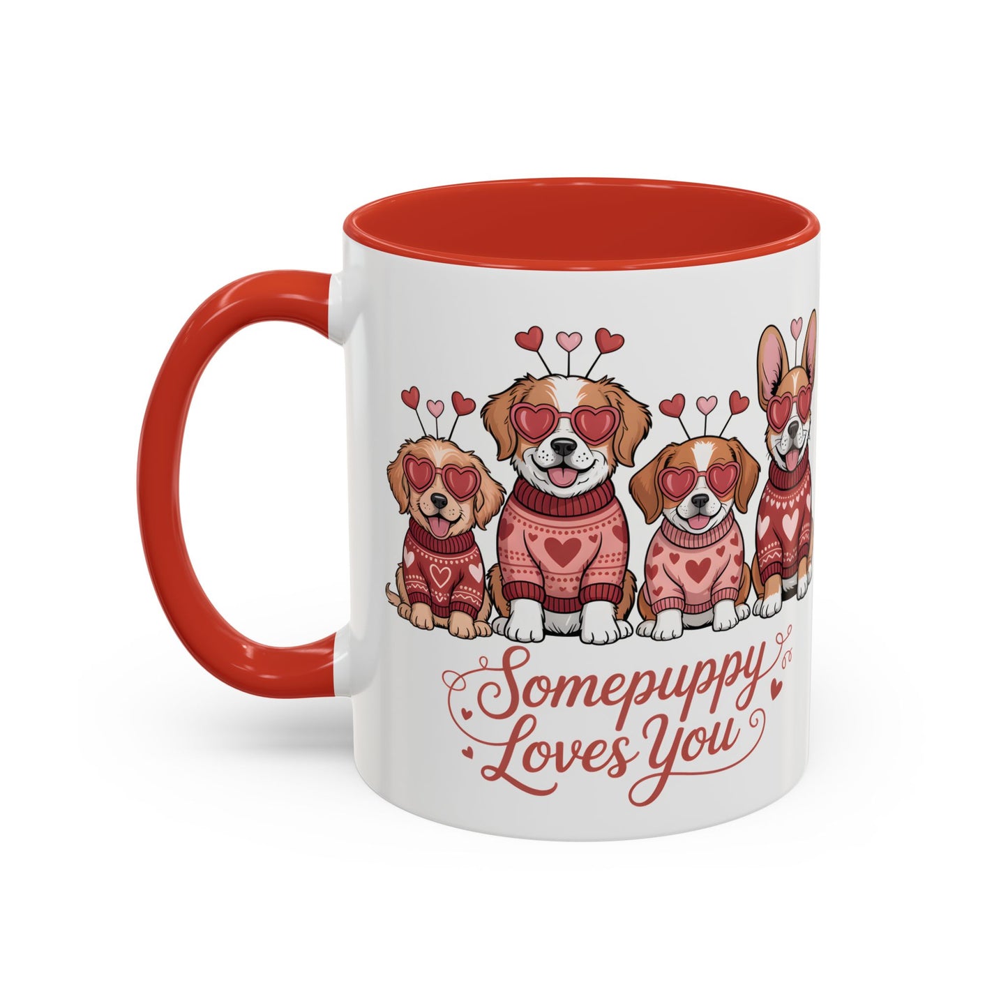 Valentine Dog Mug | Cute Puppy Coffee Cup | Dog Lover Gift | Valentines Day Mug |