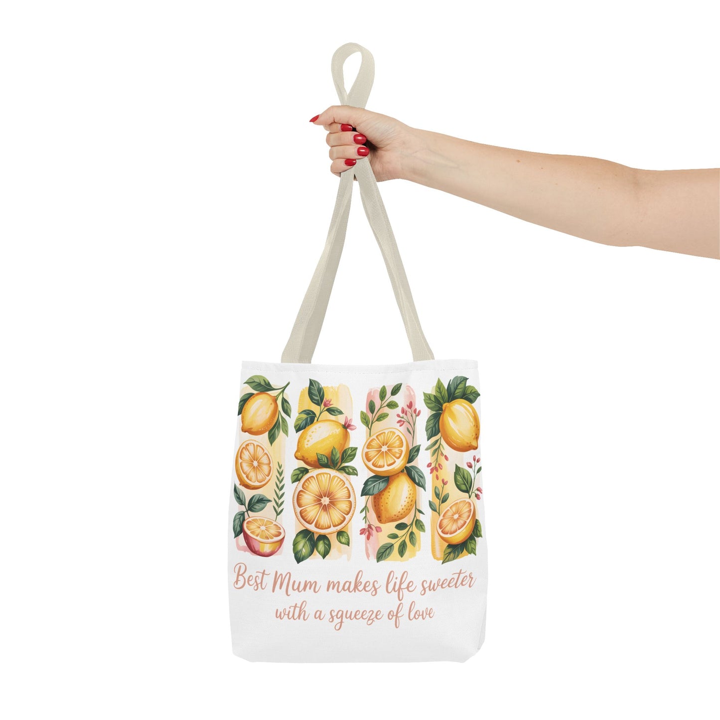 Best Mom Tote Bag, Lemon Print, lemon birthday gift