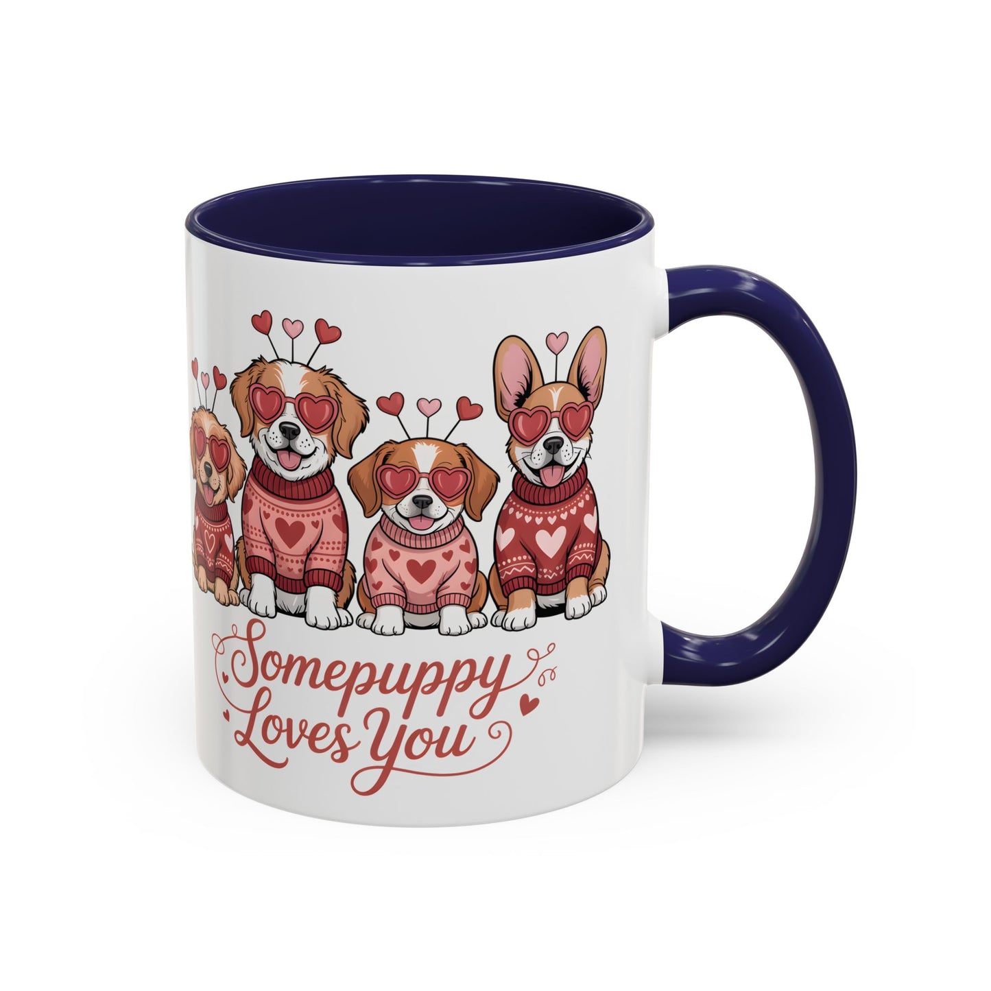 Valentine Dog Mug | Cute Puppy Coffee Cup | Dog Lover Gift | Valentines Day Mug |