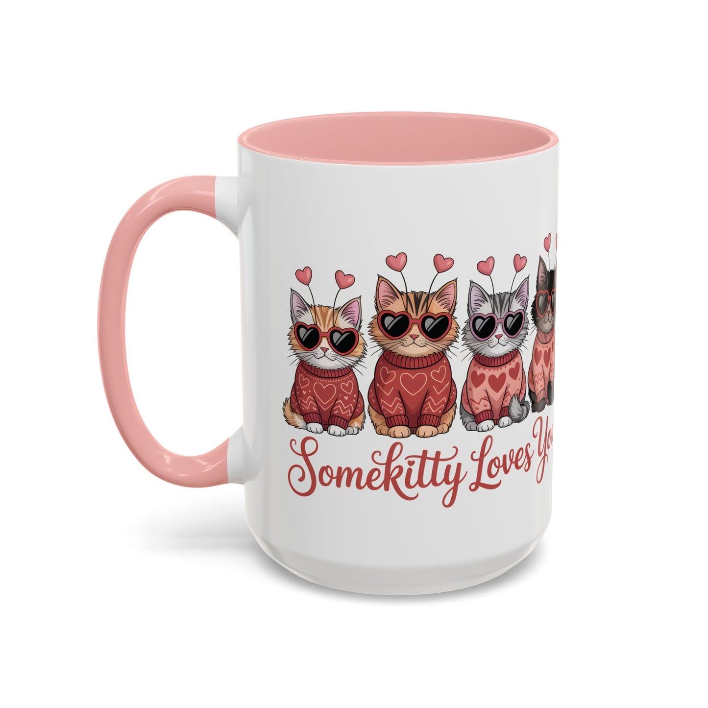 Valentine Kitty Mug | kitten Coffee Cup | cat Lover Gift | Valentines Day Mug |