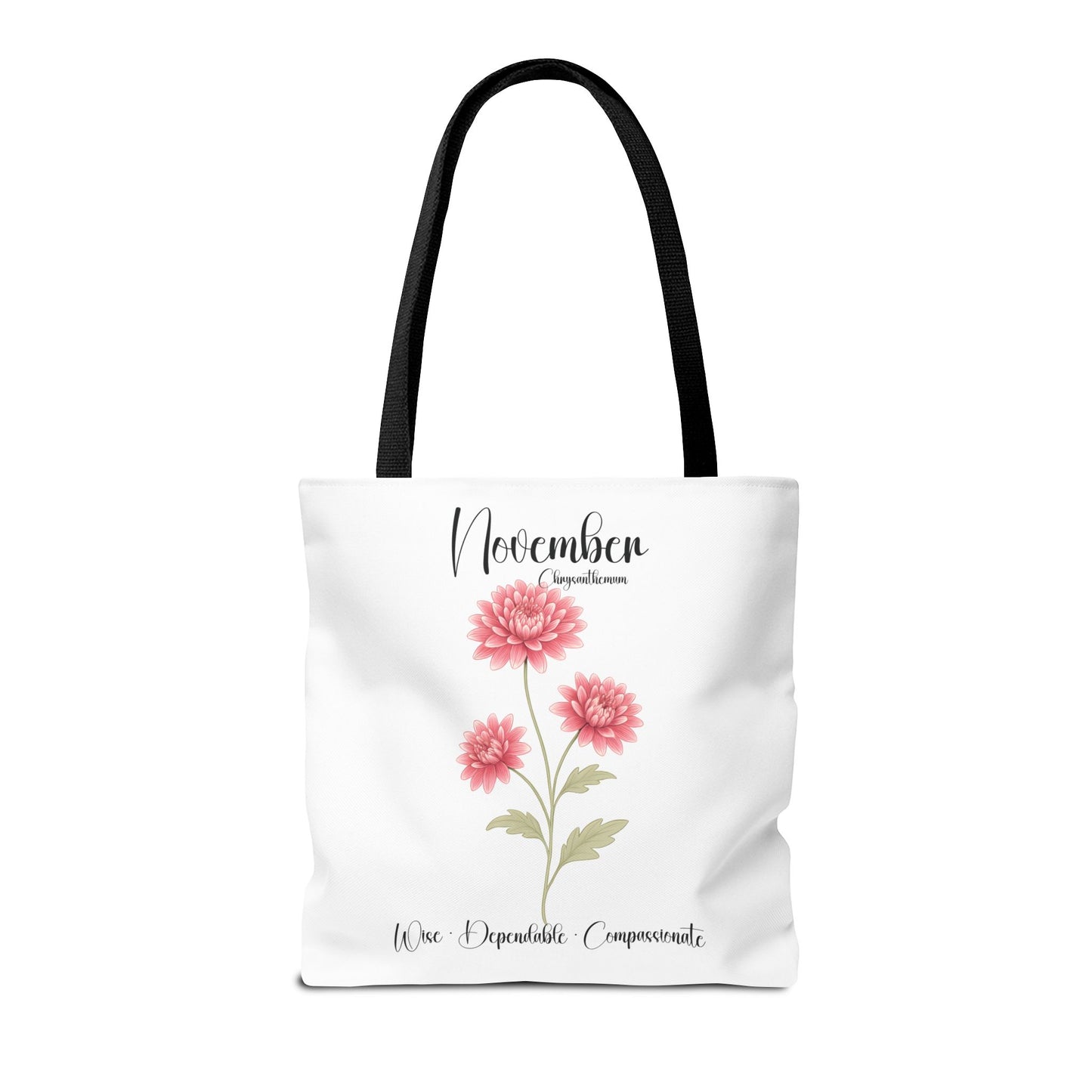 Personlized Birth Month Flower Tote Bag, Botanical Aesthetic Canvas Tote Bag, Bestfriend Gift