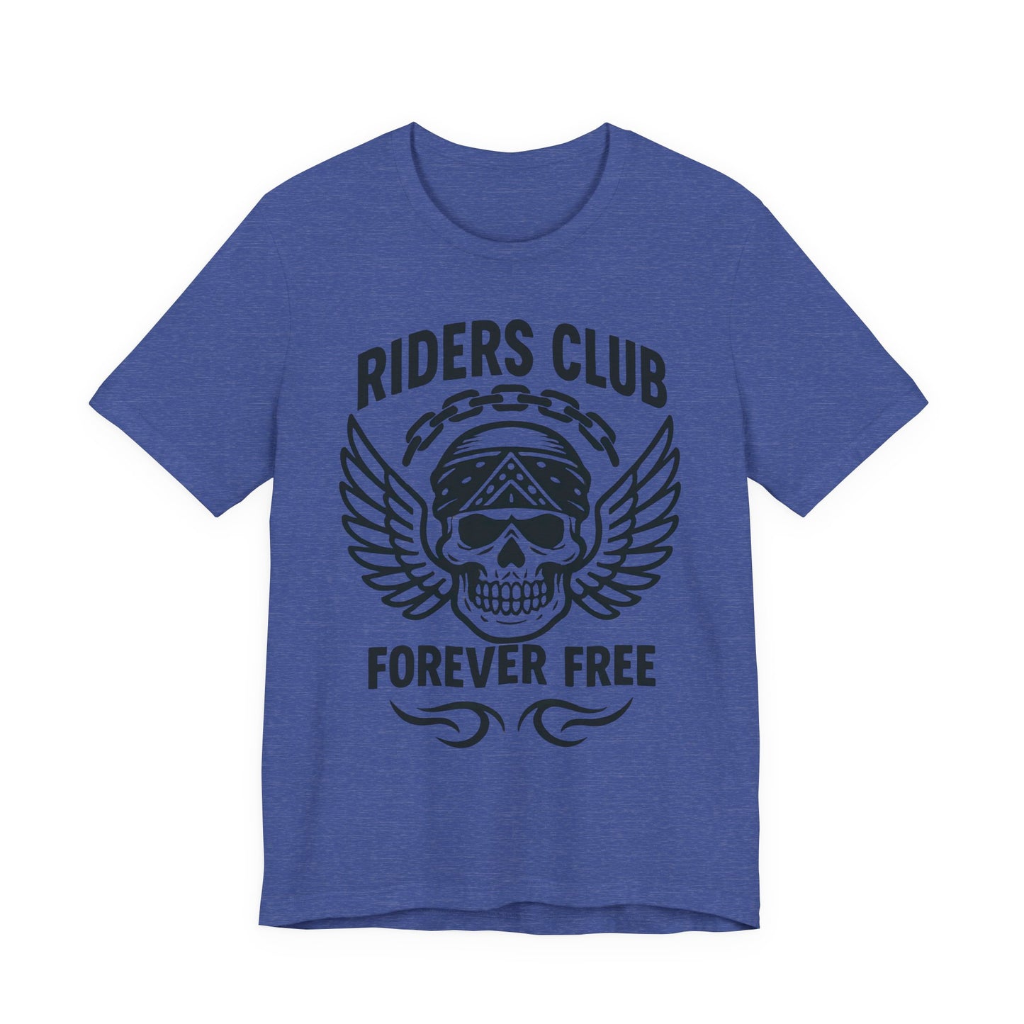 Forever Free Skull Biker Shirt, a declaration of independence for every motorcycle rider. Boasting a striking skull graphic, this motorcycle shirt embodies the fierce spirit of the open road.