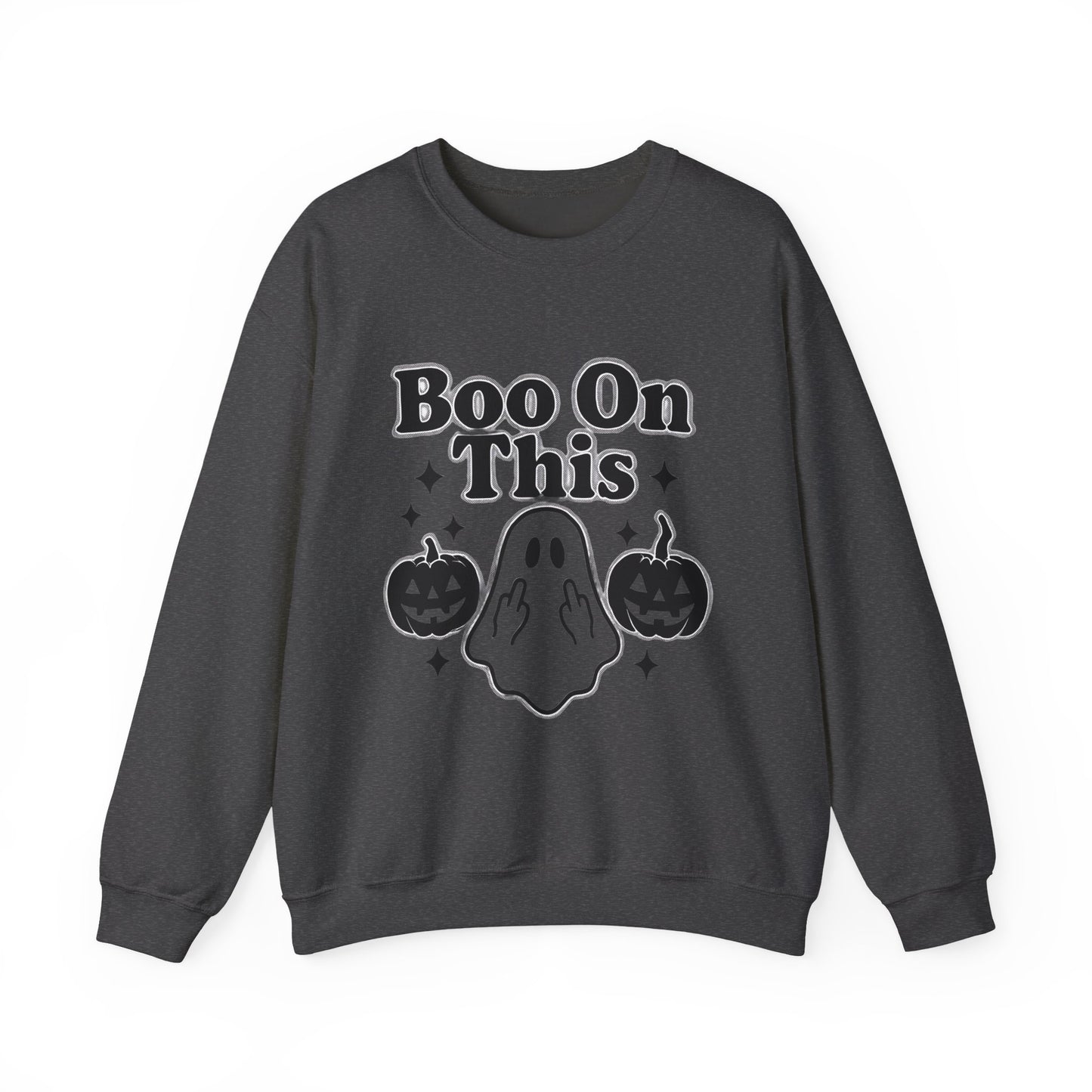 Boo on This Ghosty Sweatshirt, Step into the spirit of the season with our 'Boo on this, Ghosty Sweatshirt', a whimsical blend of warmth and ghost humor.