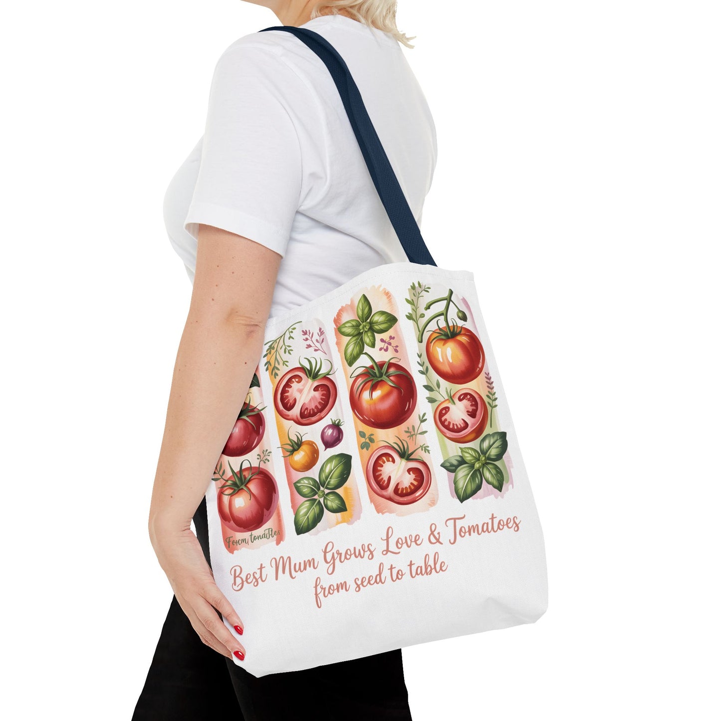 Best Mom Tote Bag, Tomato Garden Lover Design, Perfect Mothers Day Gift for Moms Who Love Gardening and Nature