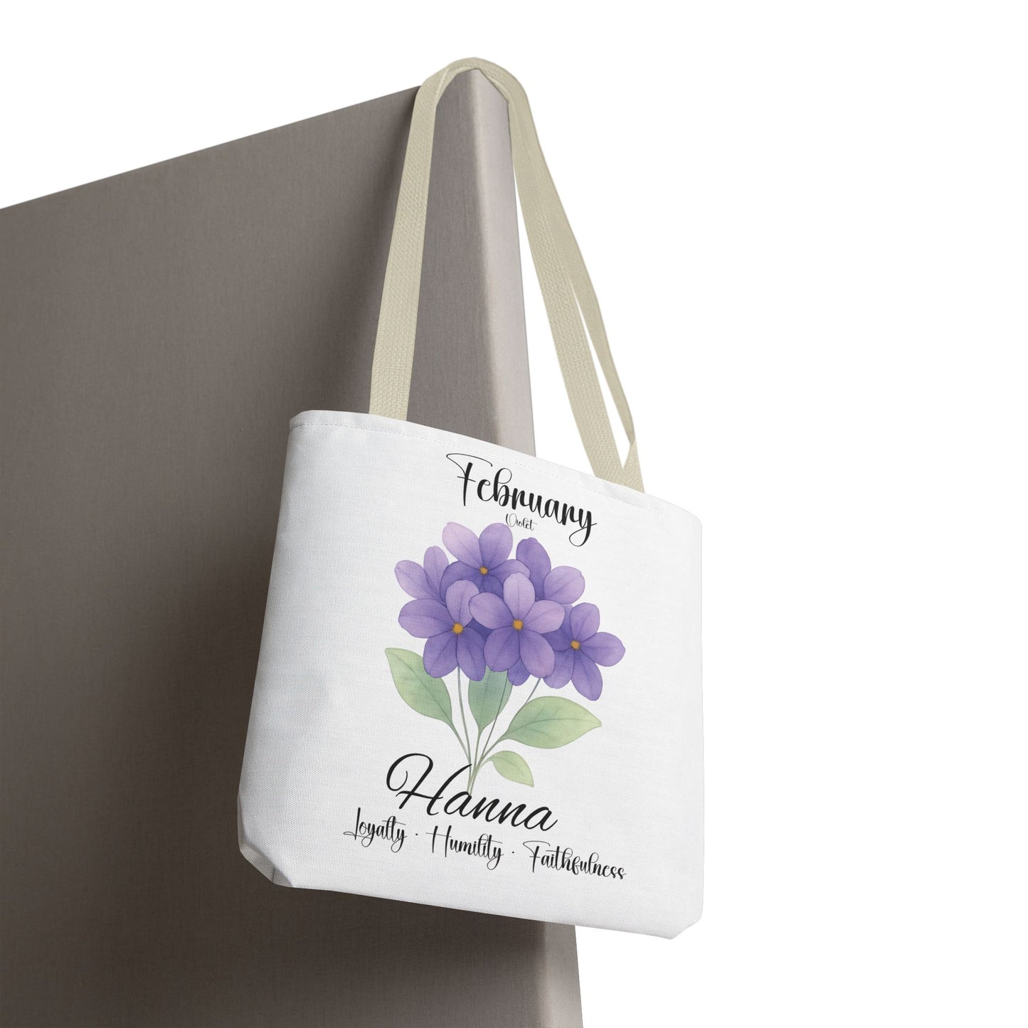 Personalized  floral gift tote bag for her, birth month flower, milestone birthdays, bestfriend gift.
