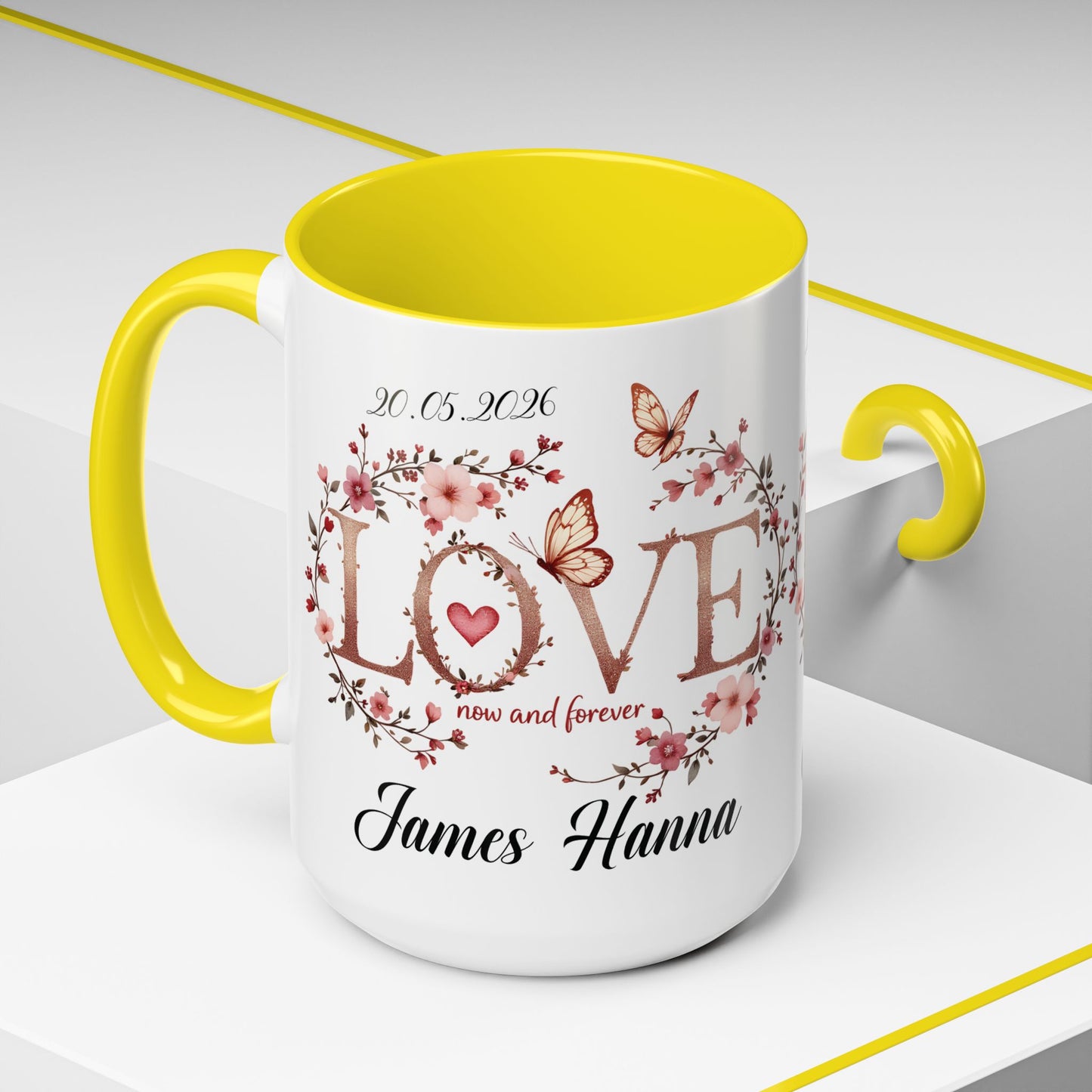 Custom Wedding Mug | Personalized Anniversary Mug | Valentines Day Gift |