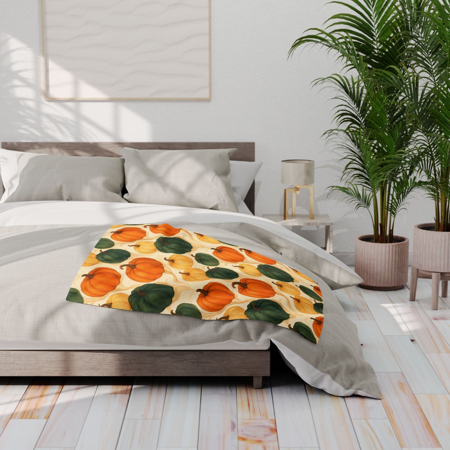 Autumnal Pumpkin Blanket Throw, Its timeless design effortlessly enhances your autumnal home decor, with its rich pumpkin hues offering a nod to nature's seasonal beauty. Whether draped over your sofa or used as a comforting autumn throw blanket.