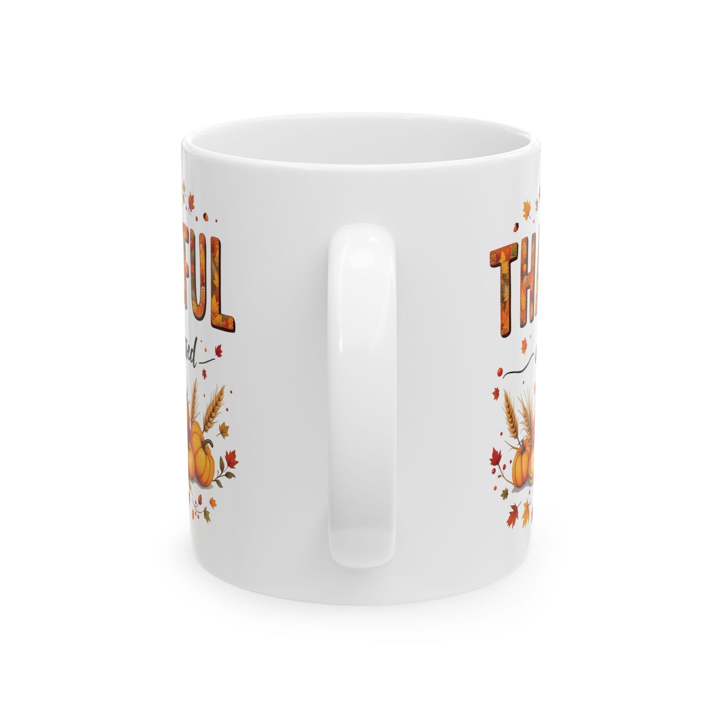 Thankful Fall Ceramic Mug,  Perfect Gift for Thanksgiving,  Seasonal Home Decor