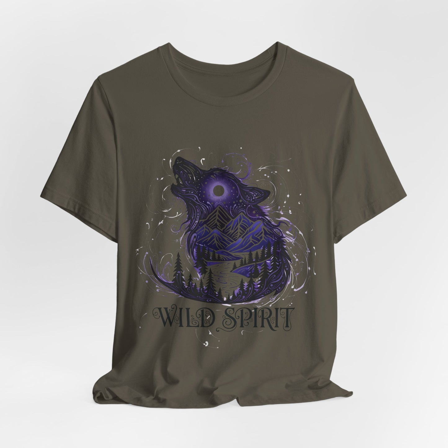 Wild Spirit Wolf Tee - Unisex, wildlife shirt, Gothic Streetwear, Alternative Clothing.