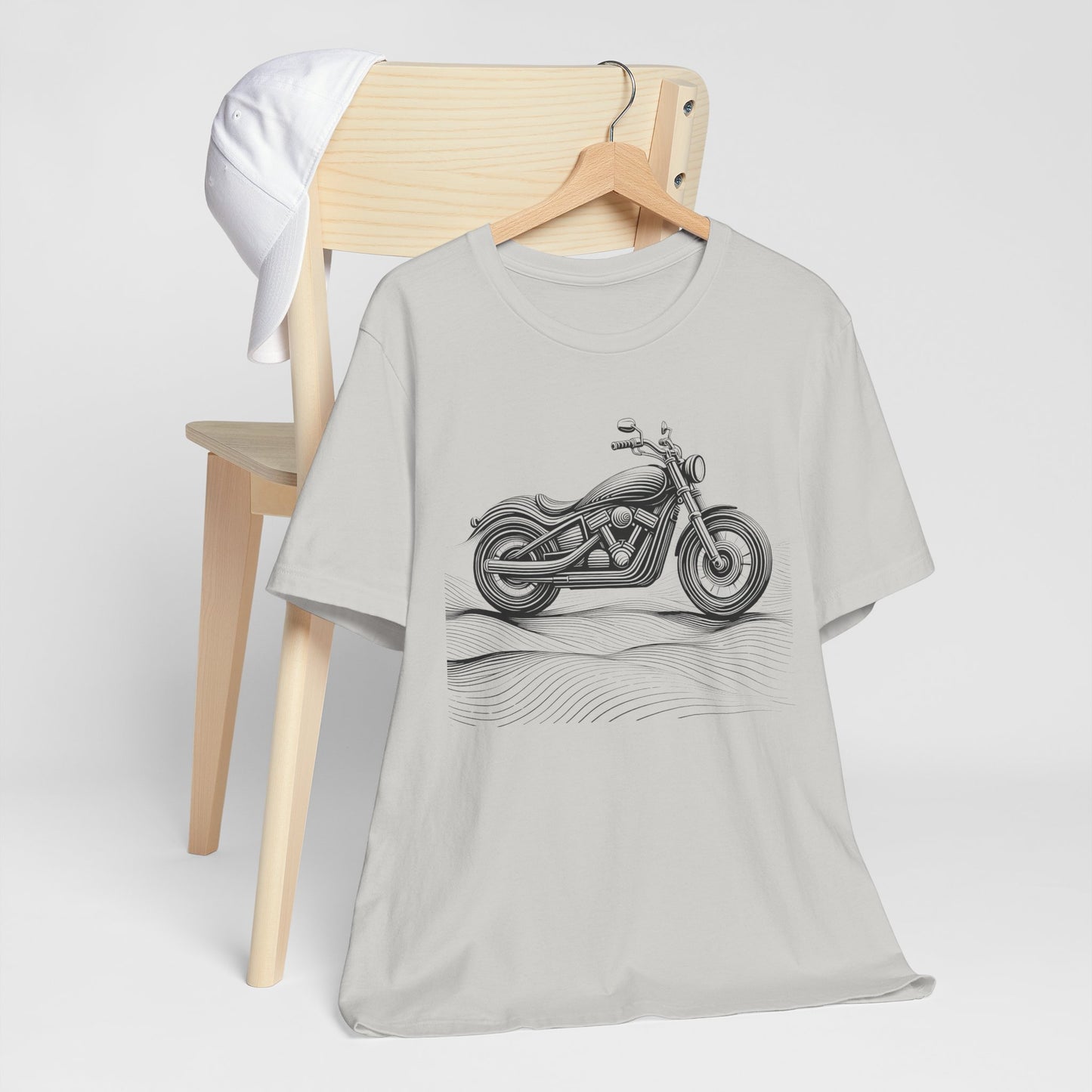 Cotton biker shirt, streetwear tee, biker apparel, motorcycle gift.