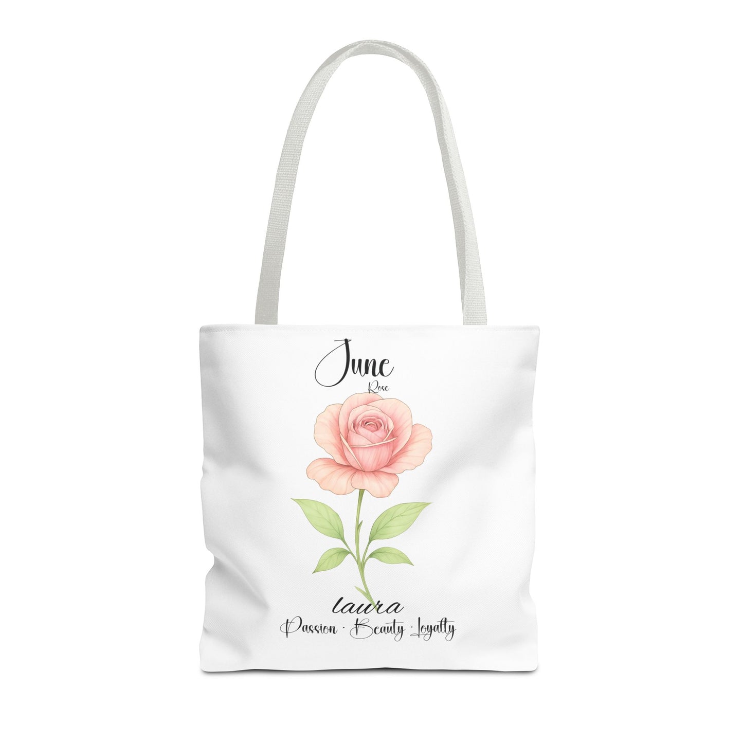 Personlised birth month flower bag for her, milestone birthdays, bestfriend gift.