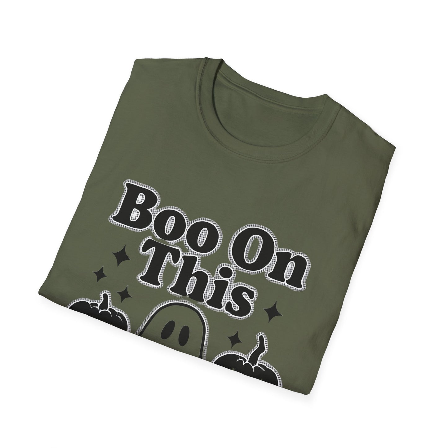 Boo on This Shirt, This boo tee embodies playful spookiness with its whimsical "boo on this" phrase, making it perfect for anyone who enjoys a bit of ghosting humor.
