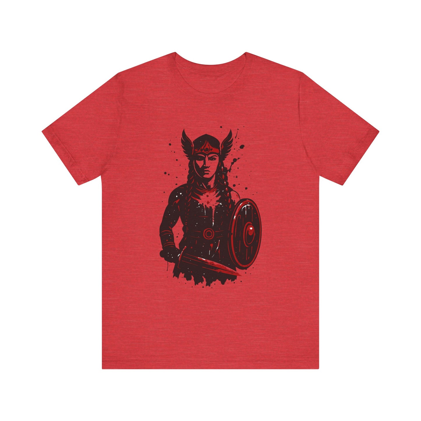 Valkyrie Norse Pagan T-Shirt, a tribute to the powerful legends of old. Embrace the spirit of the Valkyrie with this striking design that merges the mystique of norse mythology with the rugged appeal of viking apparel.