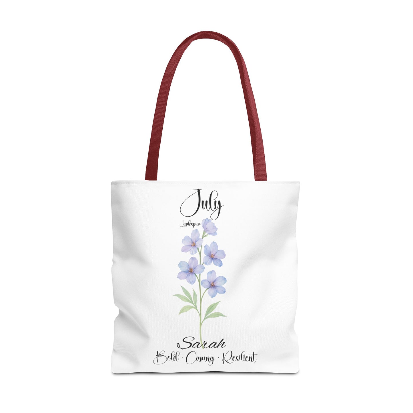 Personalized birth month flower tote bag for her, milestone birthdays, bestfriend gift.