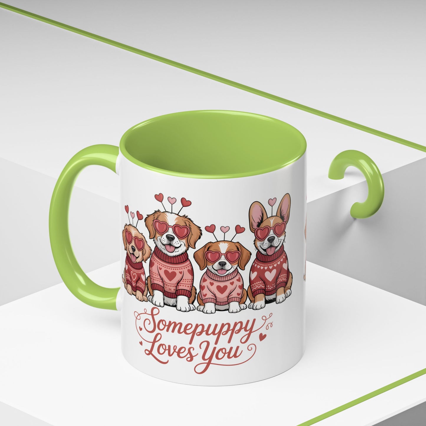 Valentine Dog Mug | Cute Puppy Coffee Cup | Dog Lover Gift | Valentines Day Mug |