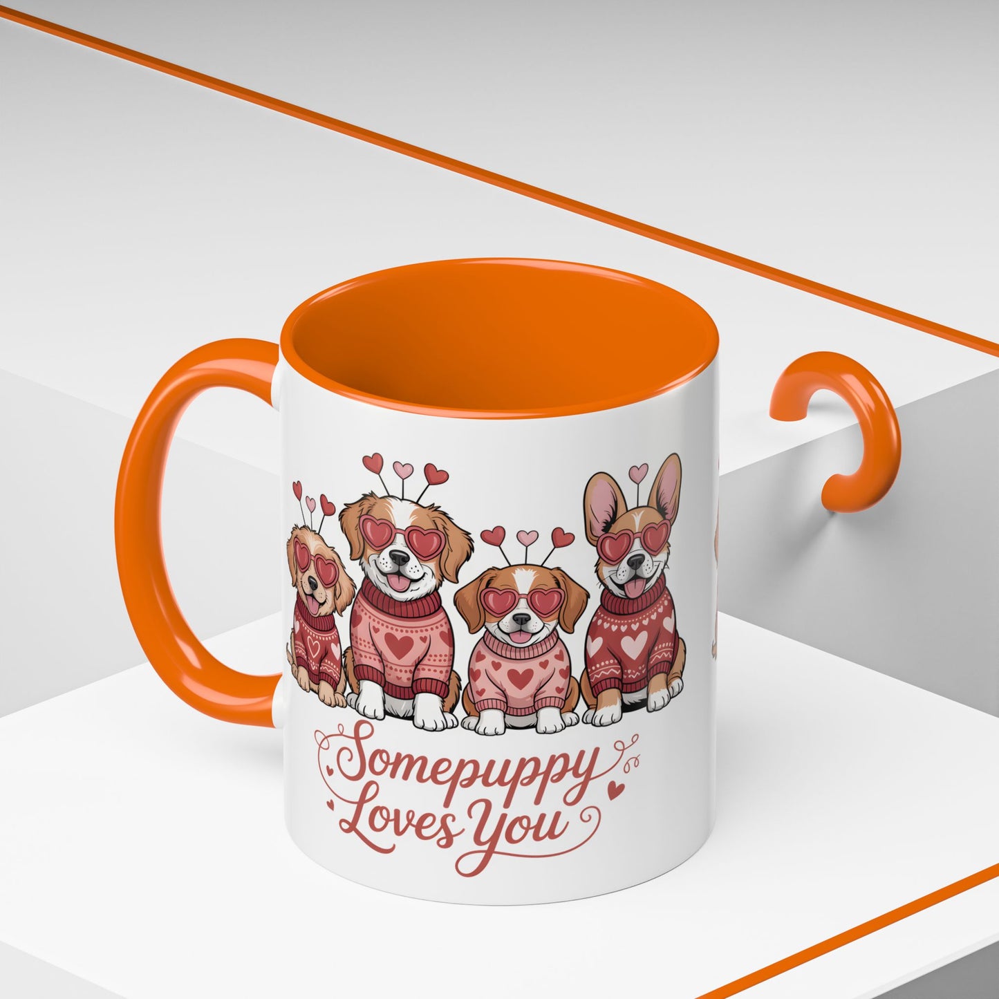 Valentine Dog Mug | Cute Puppy Coffee Cup | Dog Lover Gift | Valentines Day Mug |
