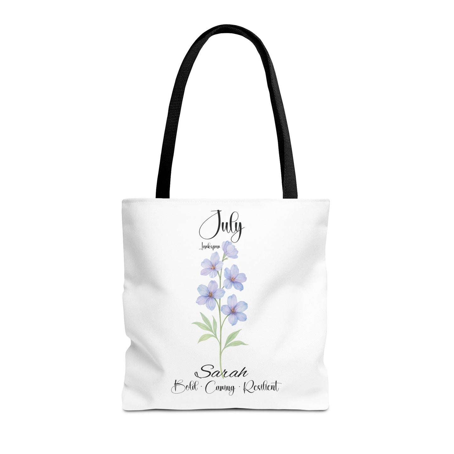 Personalized birth month flower tote bag for her, milestone birthdays, bestfriend gift.