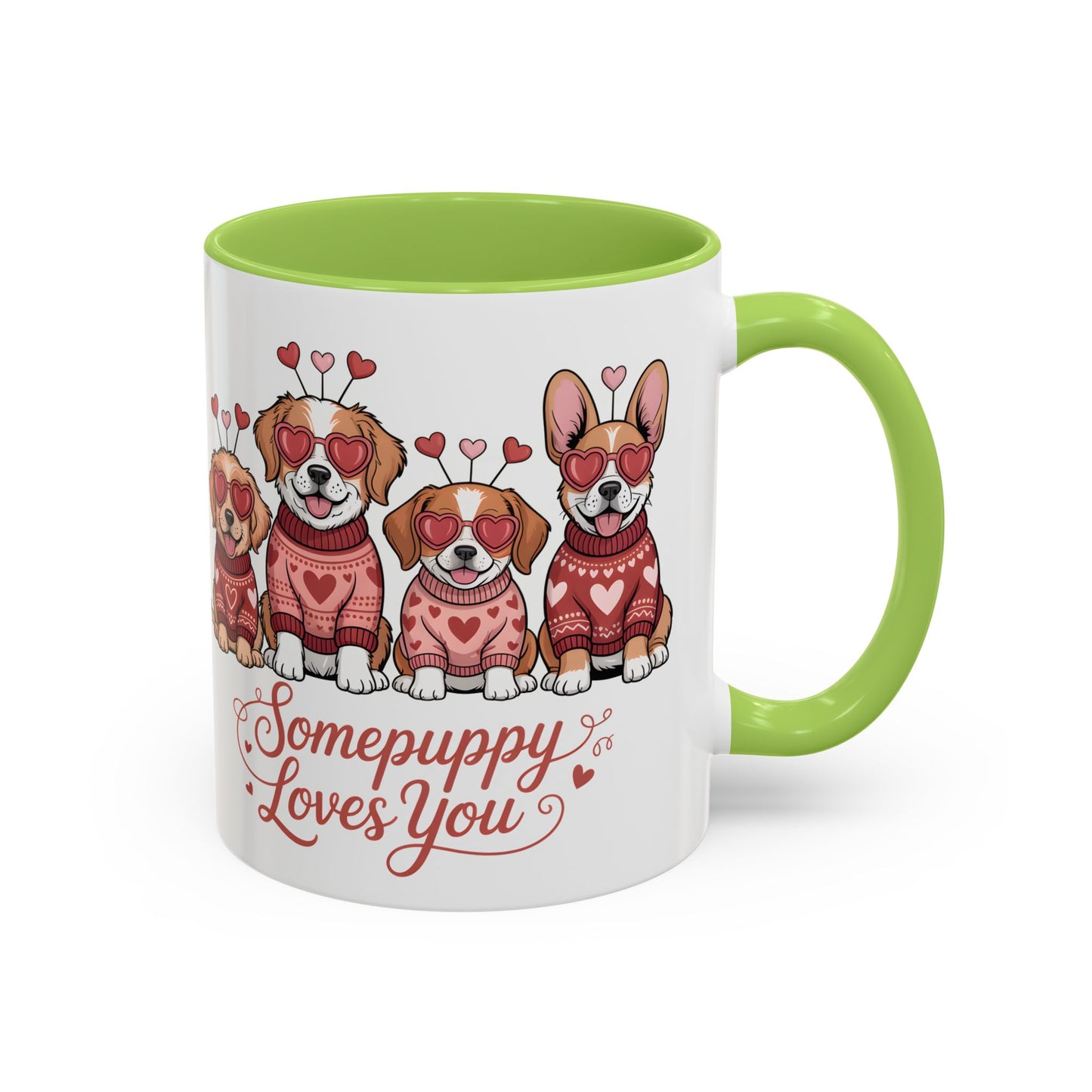 Valentine Dog Mug | Cute Puppy Coffee Cup | Dog Lover Gift | Valentines Day Mug |