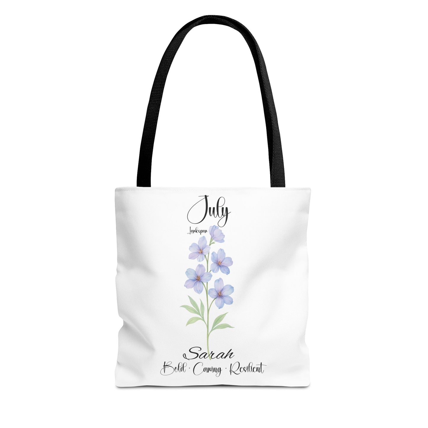 Personalized birth month flower tote bag for her, milestone birthdays, bestfriend gift.