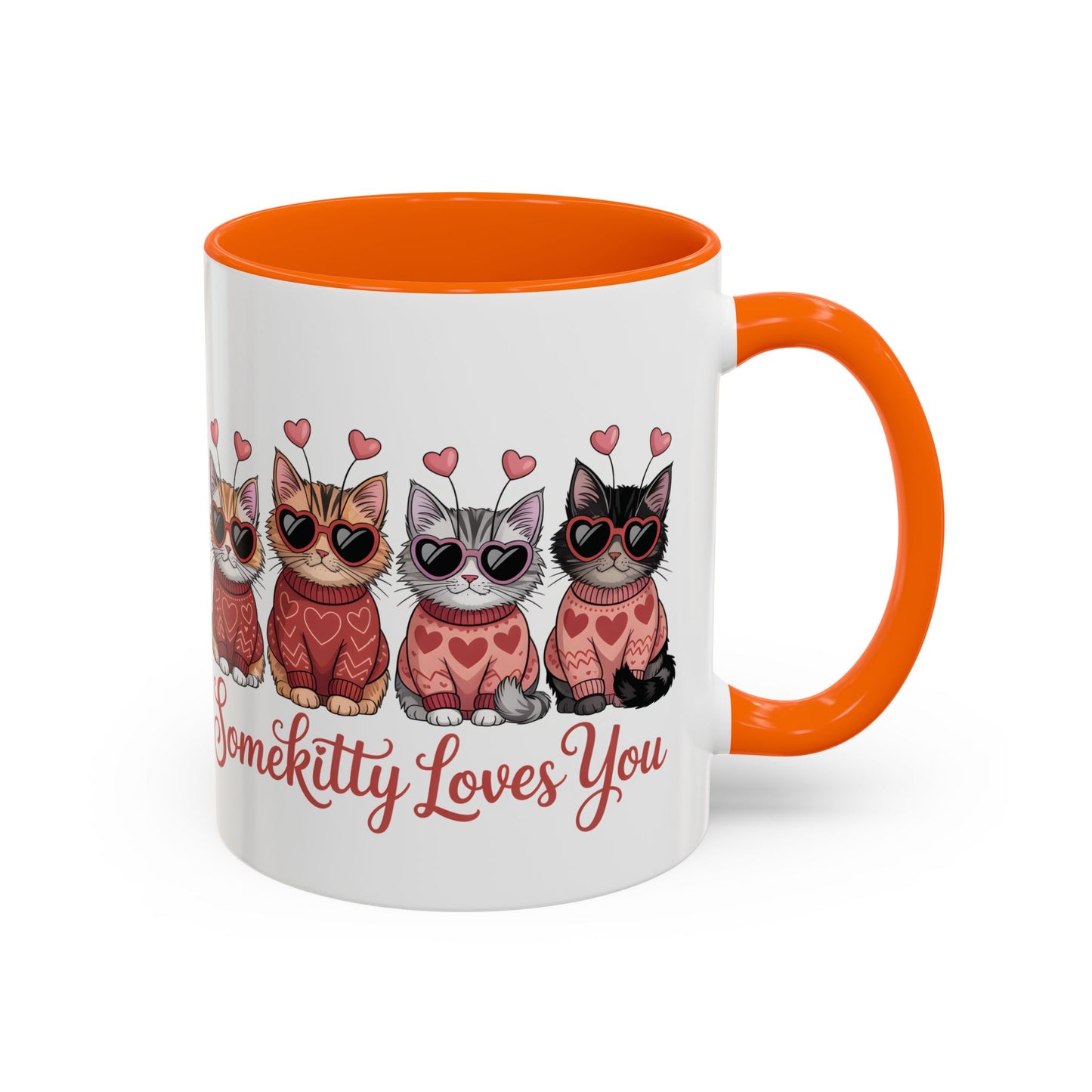 Valentine Kitty Mug | kitten Coffee Cup | cat Lover Gift | Valentines Day Mug |
