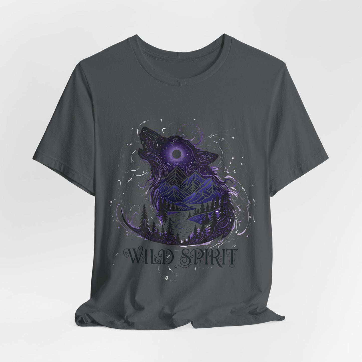 Wild Spirit Wolf Tee - Unisex, wildlife shirt, Gothic Streetwear, Alternative Clothing.