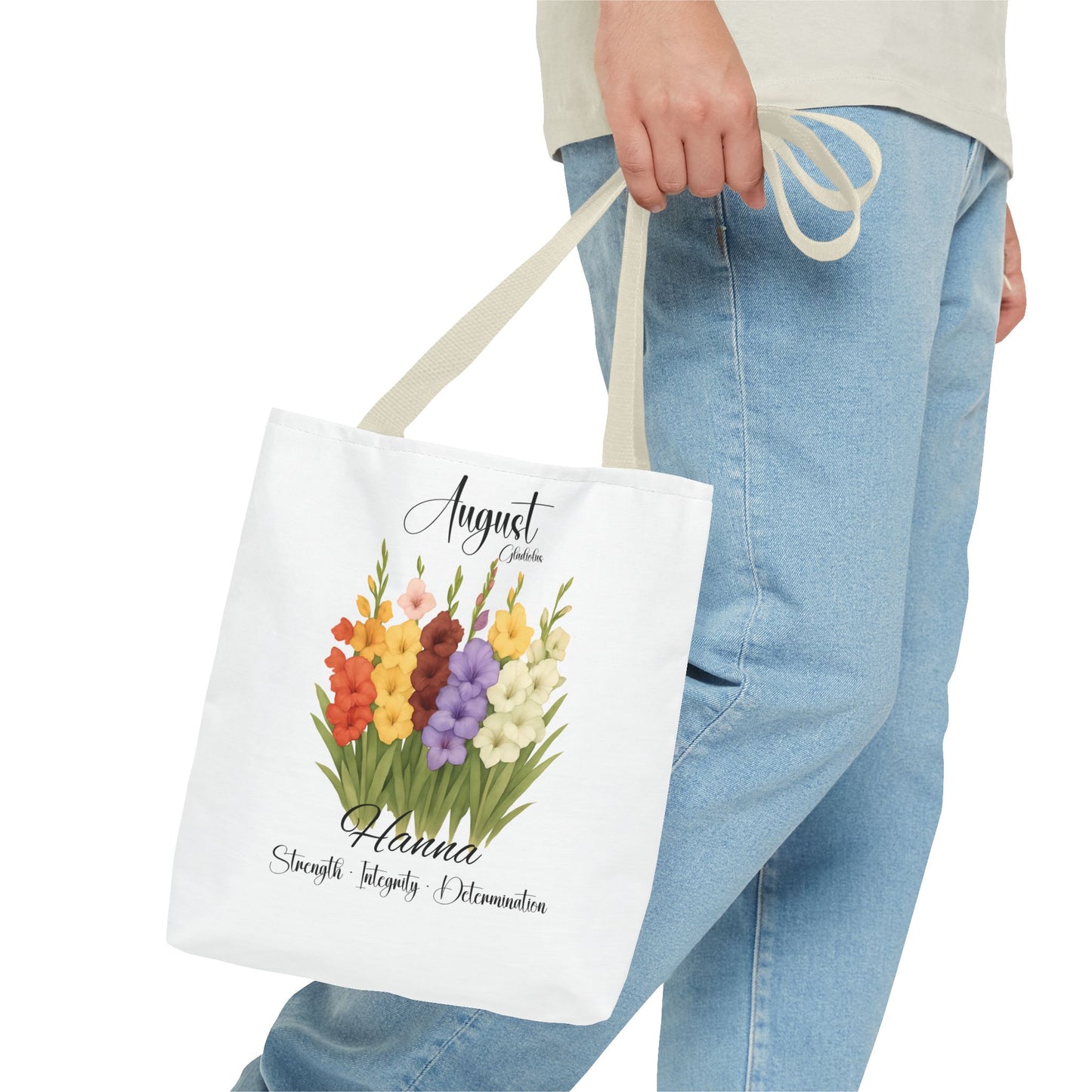 Custom birth month flower bag for her, milestone birthdays, bestfriend gift.