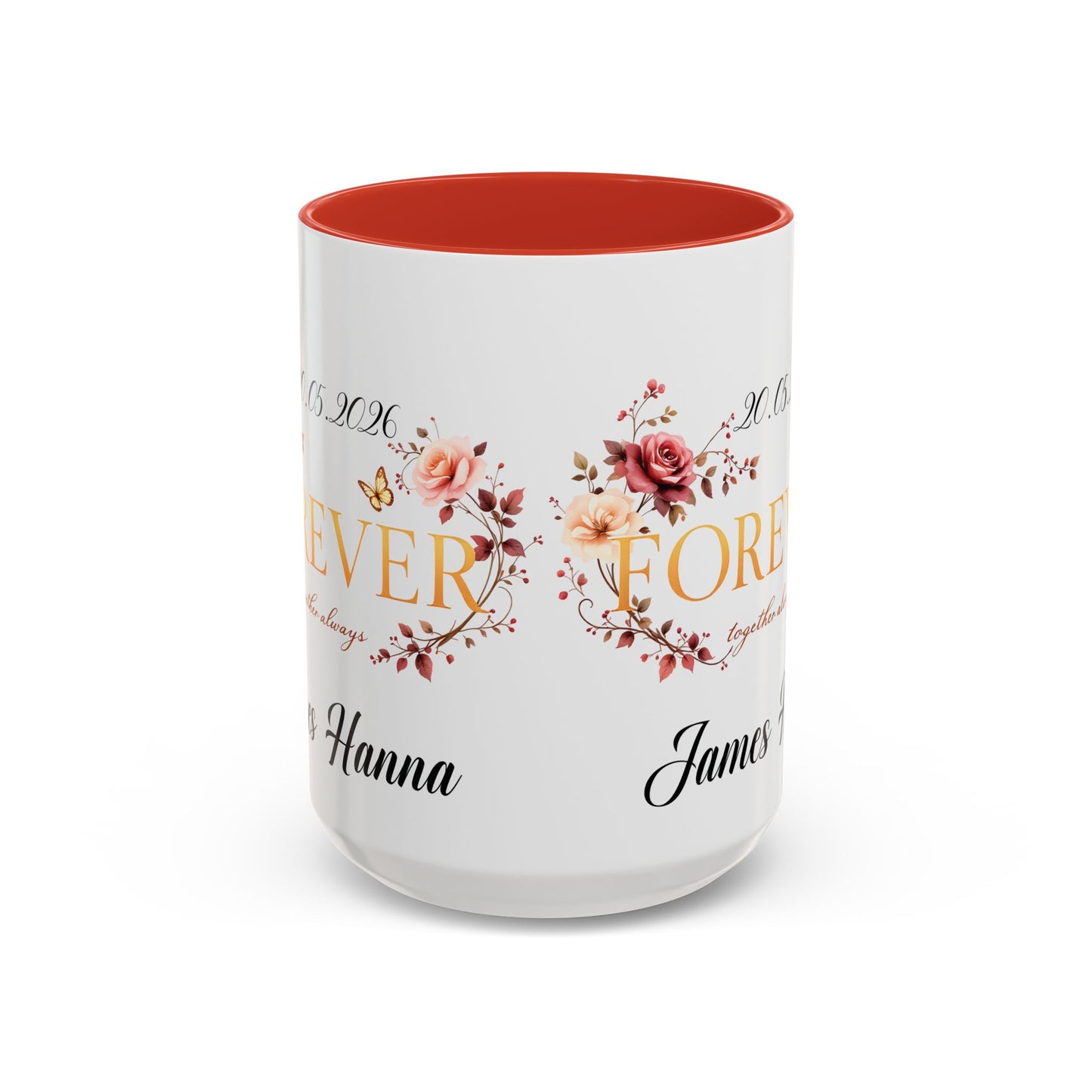 Custom wedding mug, valentines day gift, anniversary mug, bridal shower mug.