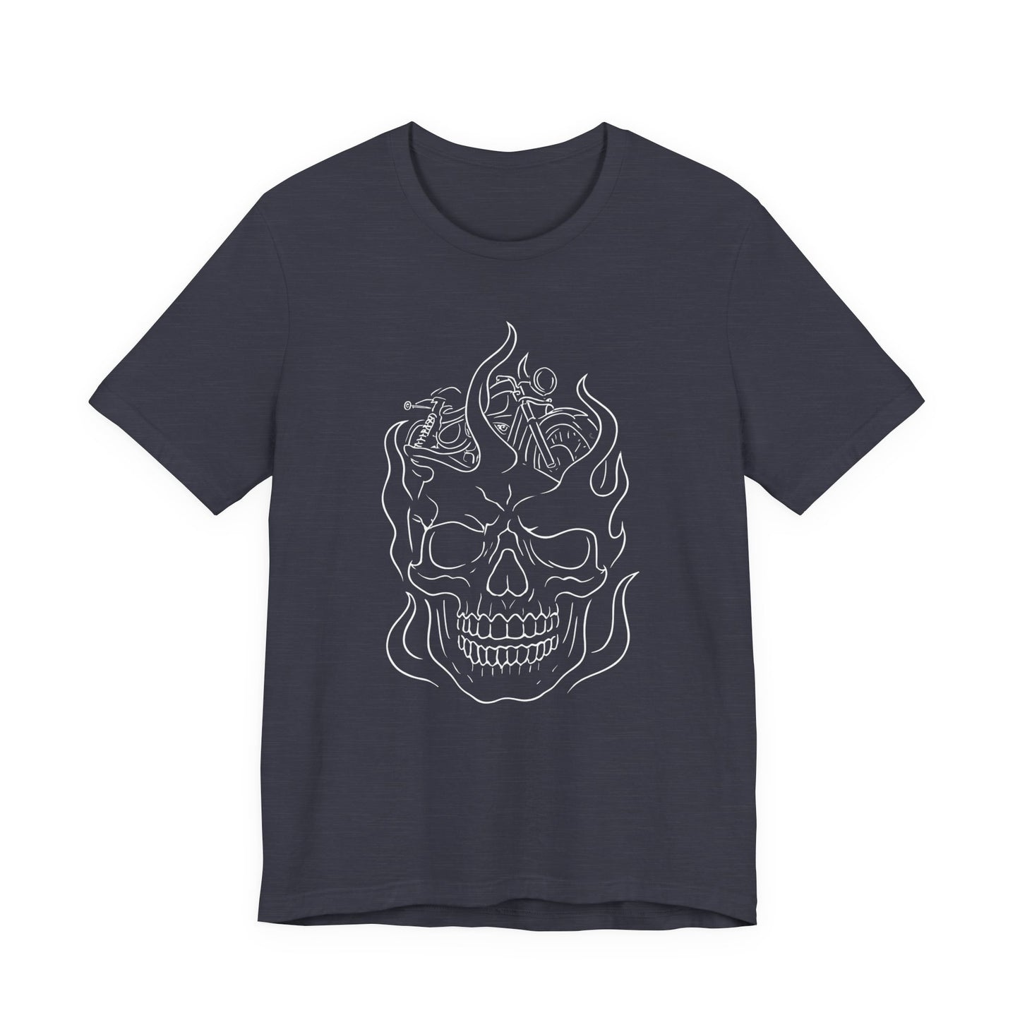 Skull Graphic Flame Tee, Motorcycle T Shirt, Biker Tshirt, Biker Skull Design, Motorbike Apparel, Motorcycle,Biker Skull, Motorbike Skull.