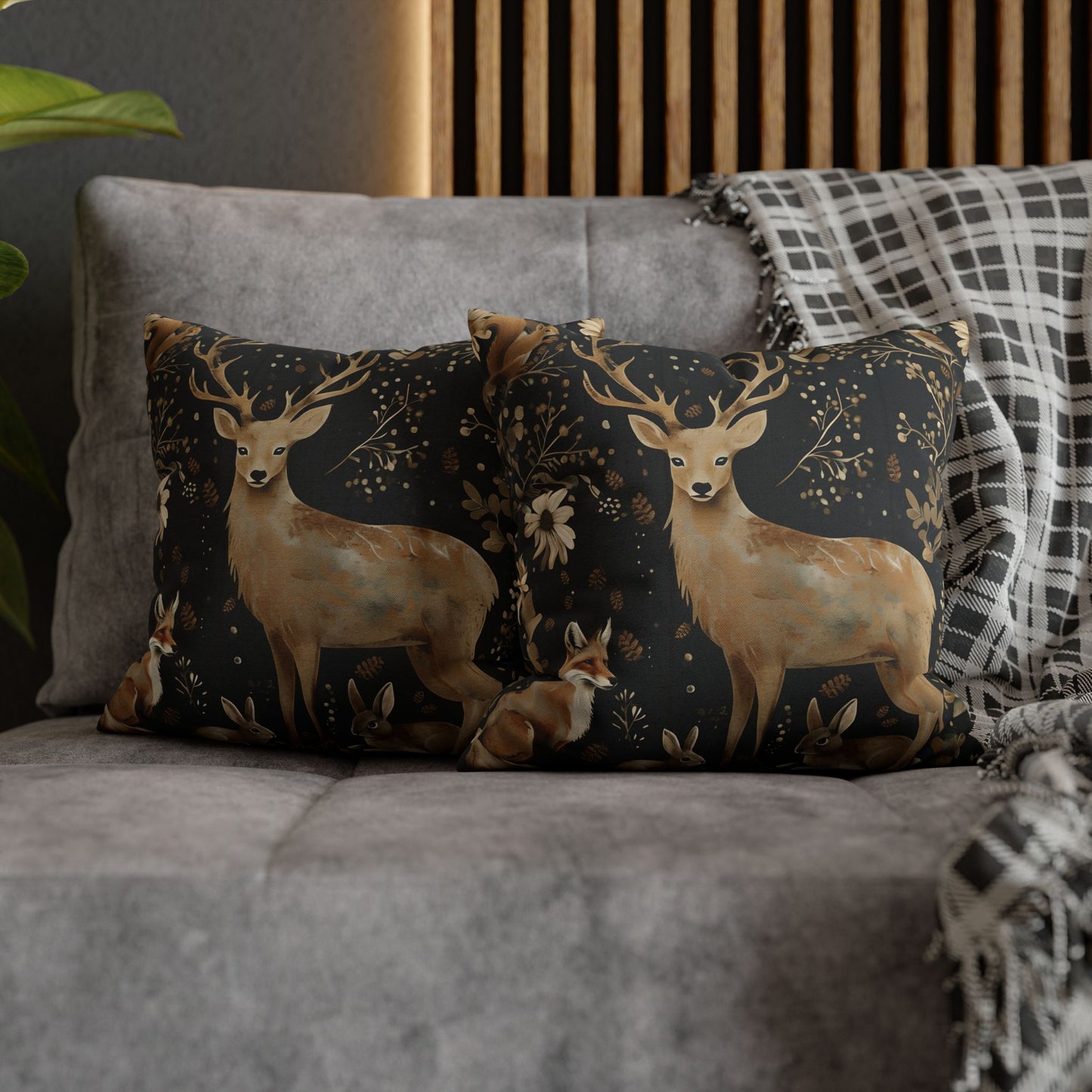 Rustic pillow cover, nature lovers gift, cozy home accent, housewarming gift