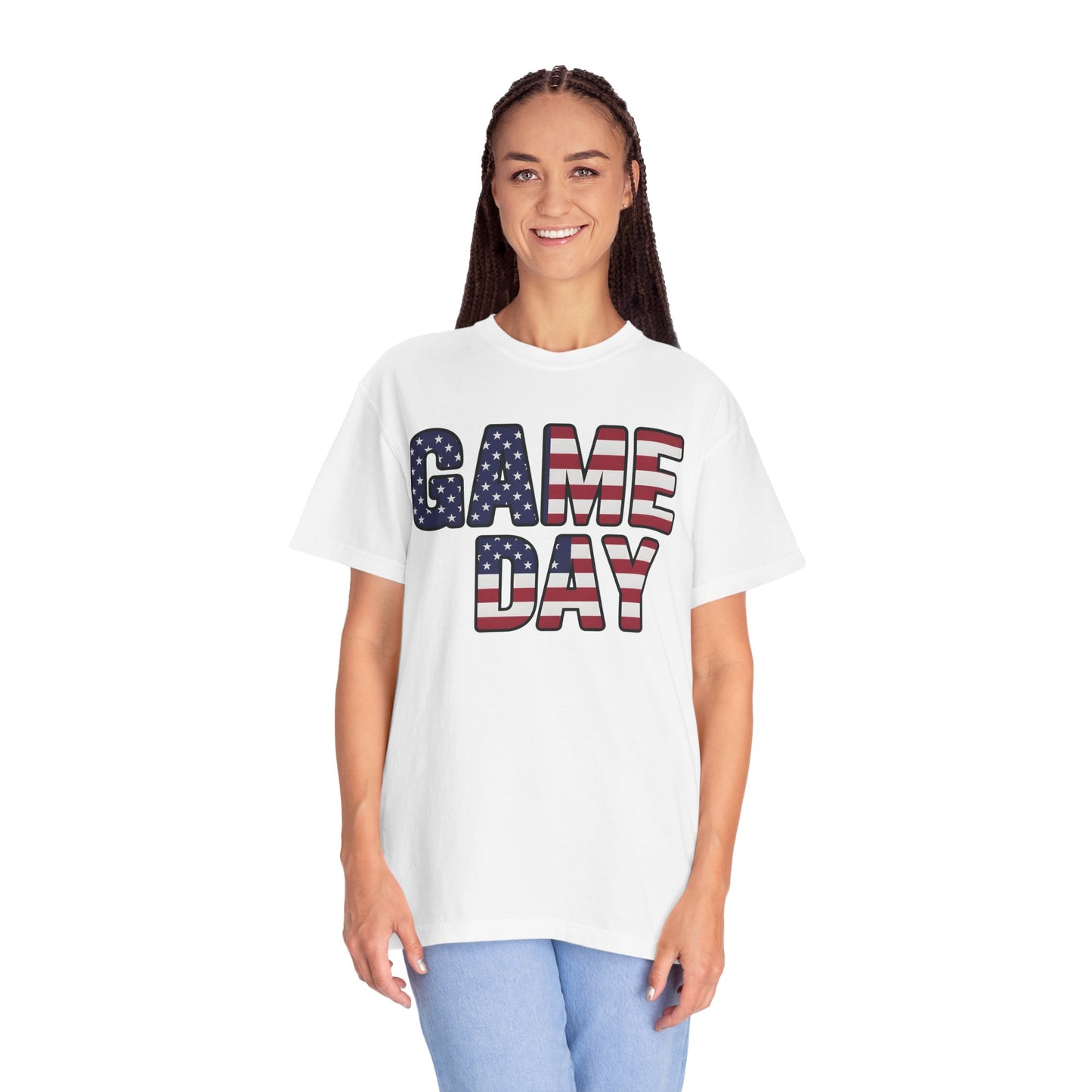 American Flag GAME DAY T-Shirt | Patriotic Sports Fan Tee