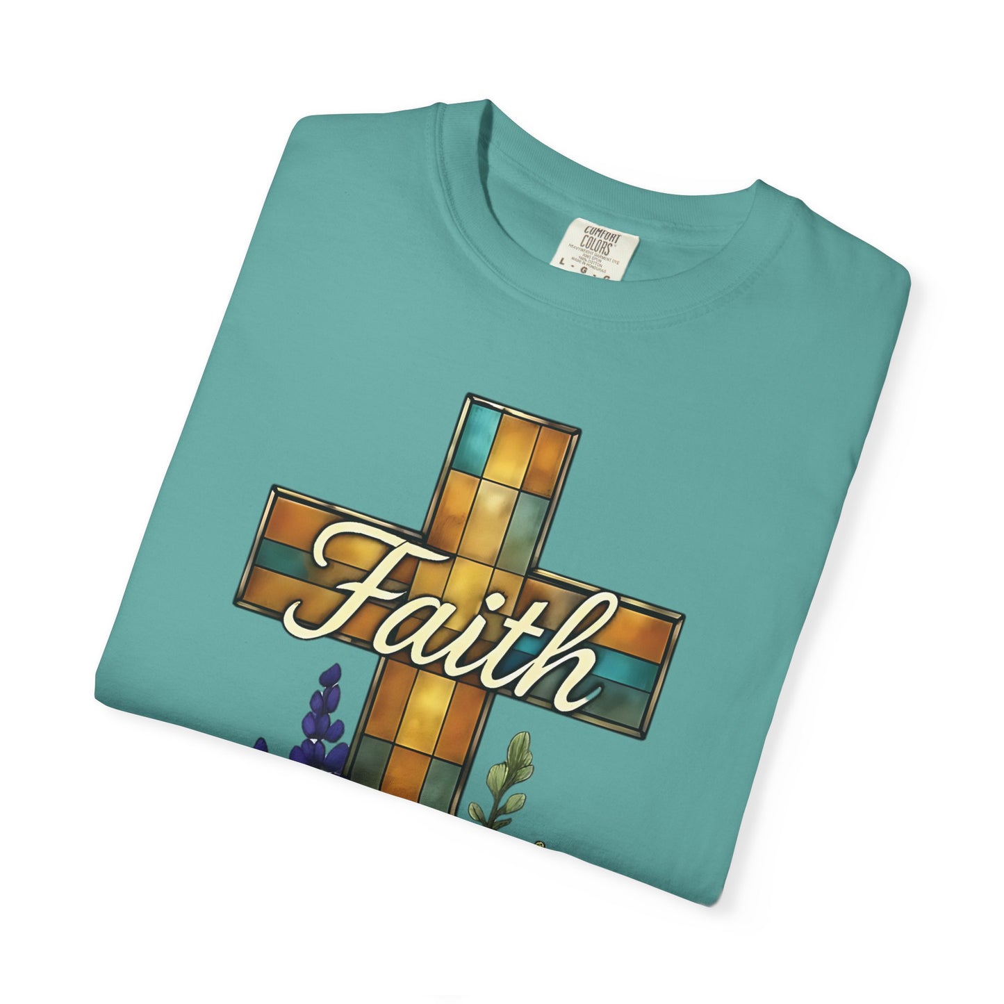 Christianity Faith Cross Comfort Colors T-shirt, Christianity gift or elevating your own collection of Christian merch, this shirt is a testament to the belief that God is good.