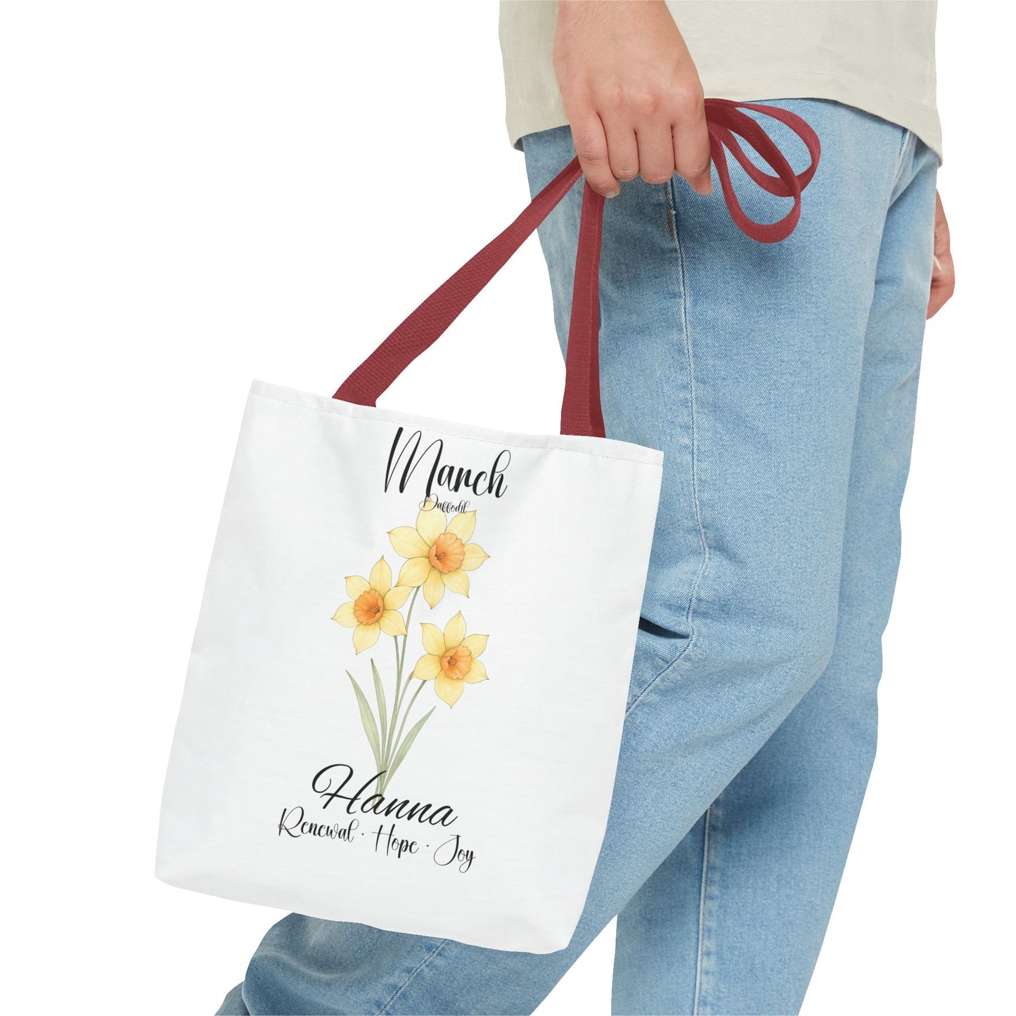 Custom botanical tote bag for her, birth month flower, milestone birthdays, bestfriend gift.
