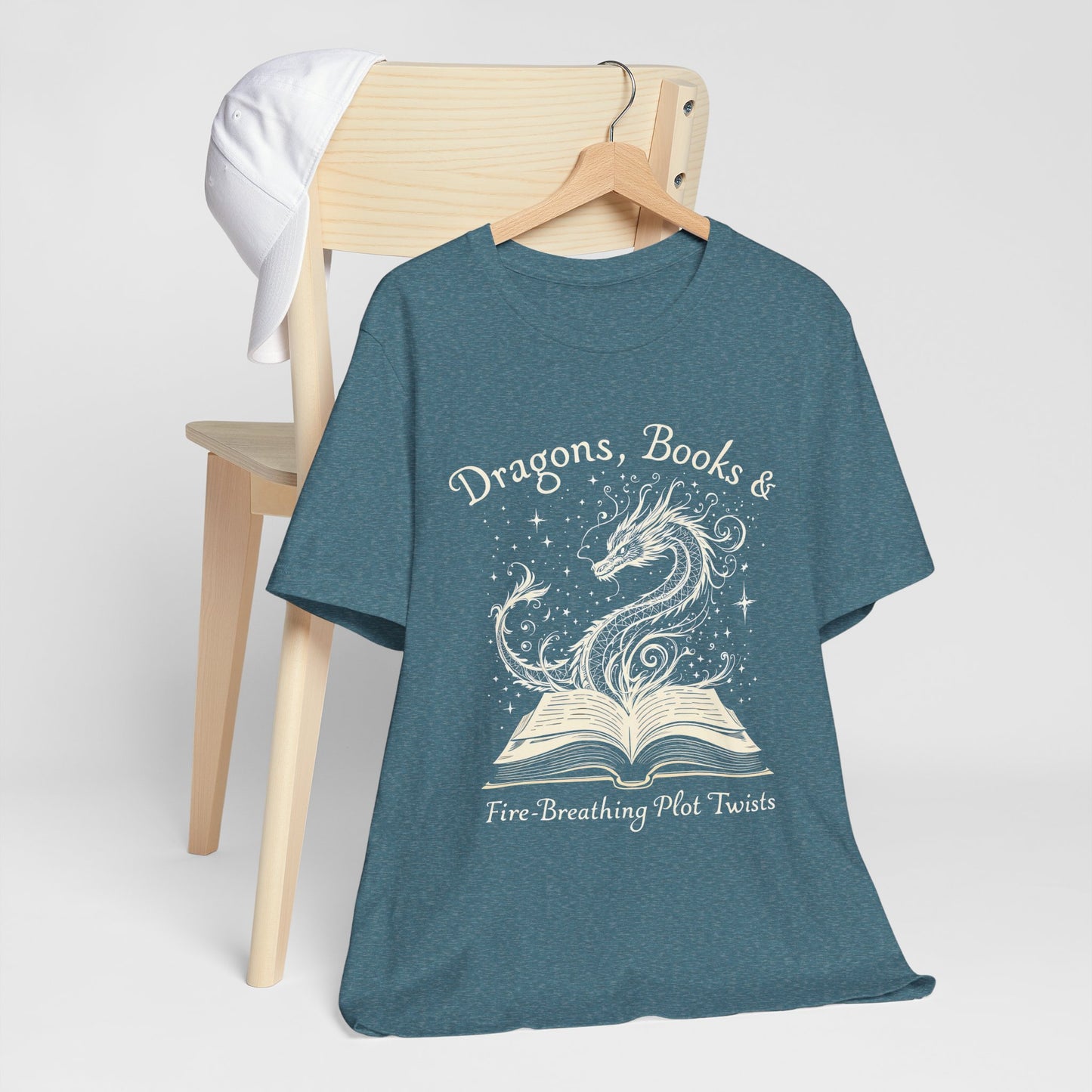 Book Lover Gift T-Shirt | Fantasy Reader Tee | Dragon Reading Shirt | Booktok Merch | Bibliophile Gift