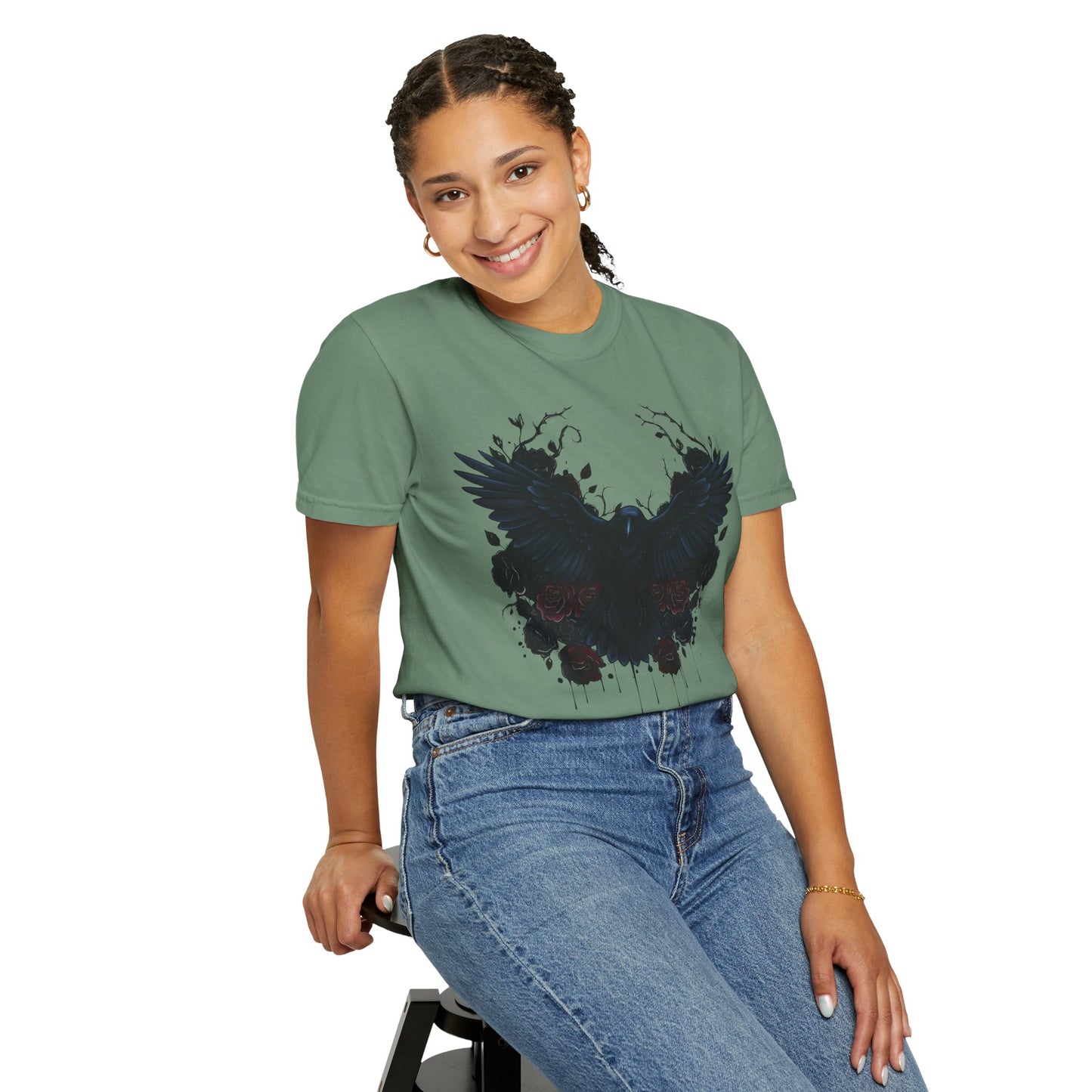 Dark Raven Gothic Apparel  | Unisex Cotton Shirt | Dark Aesthetic  | Alternative Goth T-Shirt