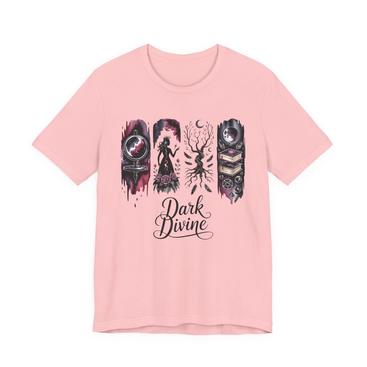 Dark Divine Witchy Glam T-Shirt | Dark Feminine Energy Shirt | Gothic Witchcore Aesthetic Tee |