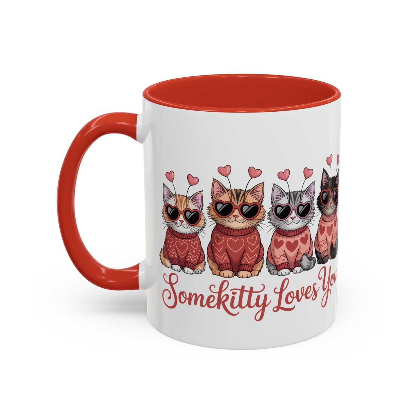 Valentine Kitty Mug | kitten Coffee Cup | cat Lover Gift | Valentines Day Mug |
