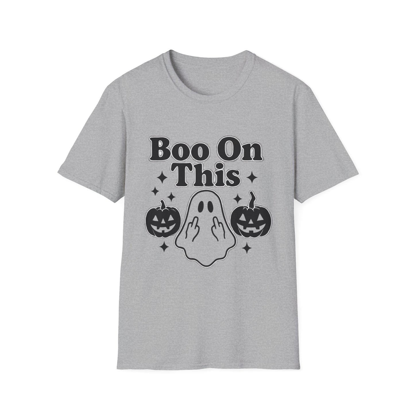 Boo on This Shirt, This boo tee embodies playful spookiness with its whimsical "boo on this" phrase, making it perfect for anyone who enjoys a bit of ghosting humor.