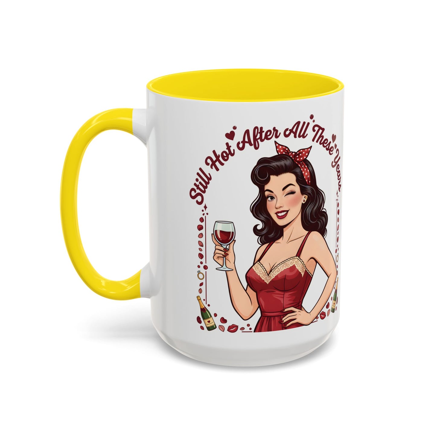 Pin Up Mug | Retro Coffee Mug for Wife | Vintage Anniversary Mug | Valentines Day Gift |