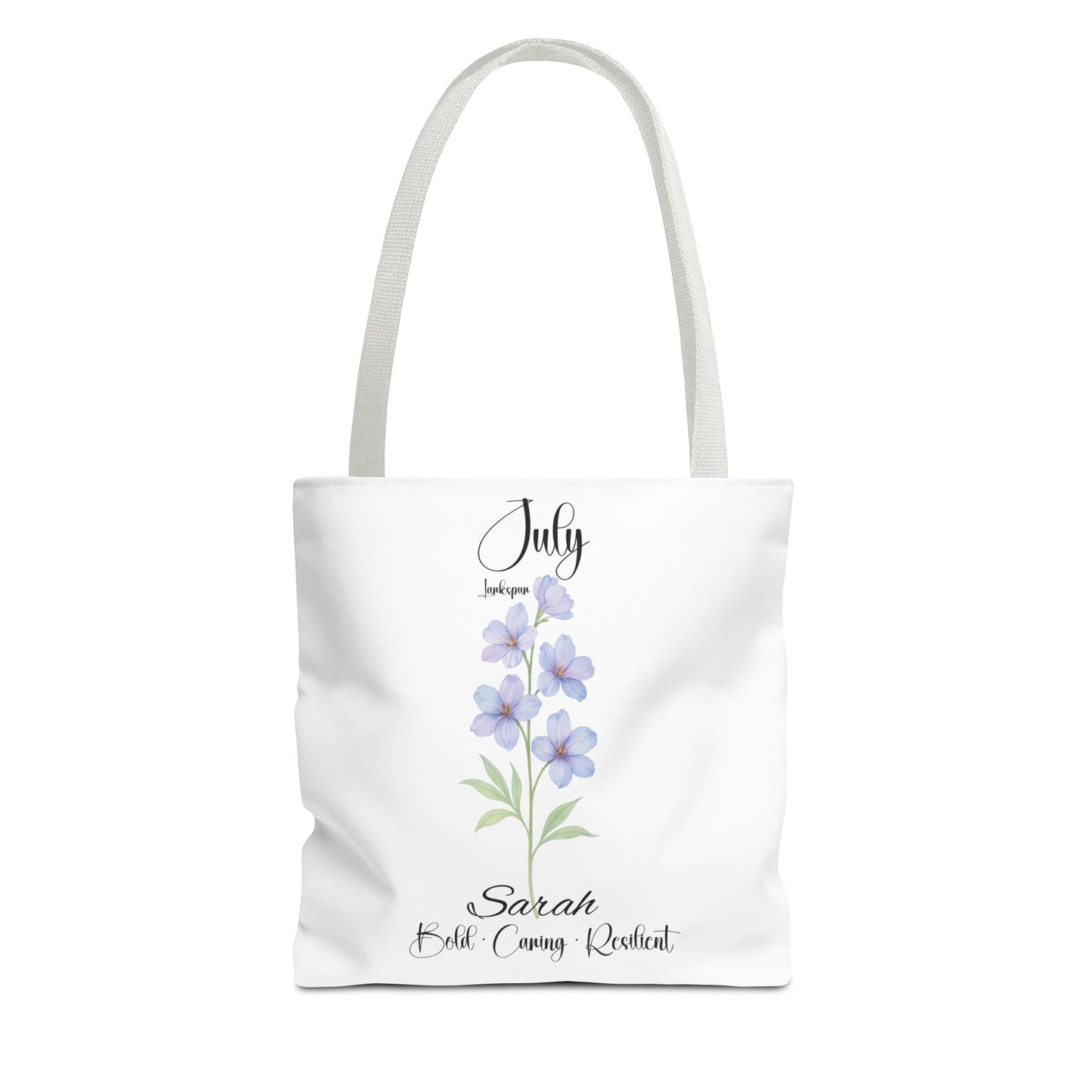 Personalized birth month flower tote bag for her, milestone birthdays, bestfriend gift.