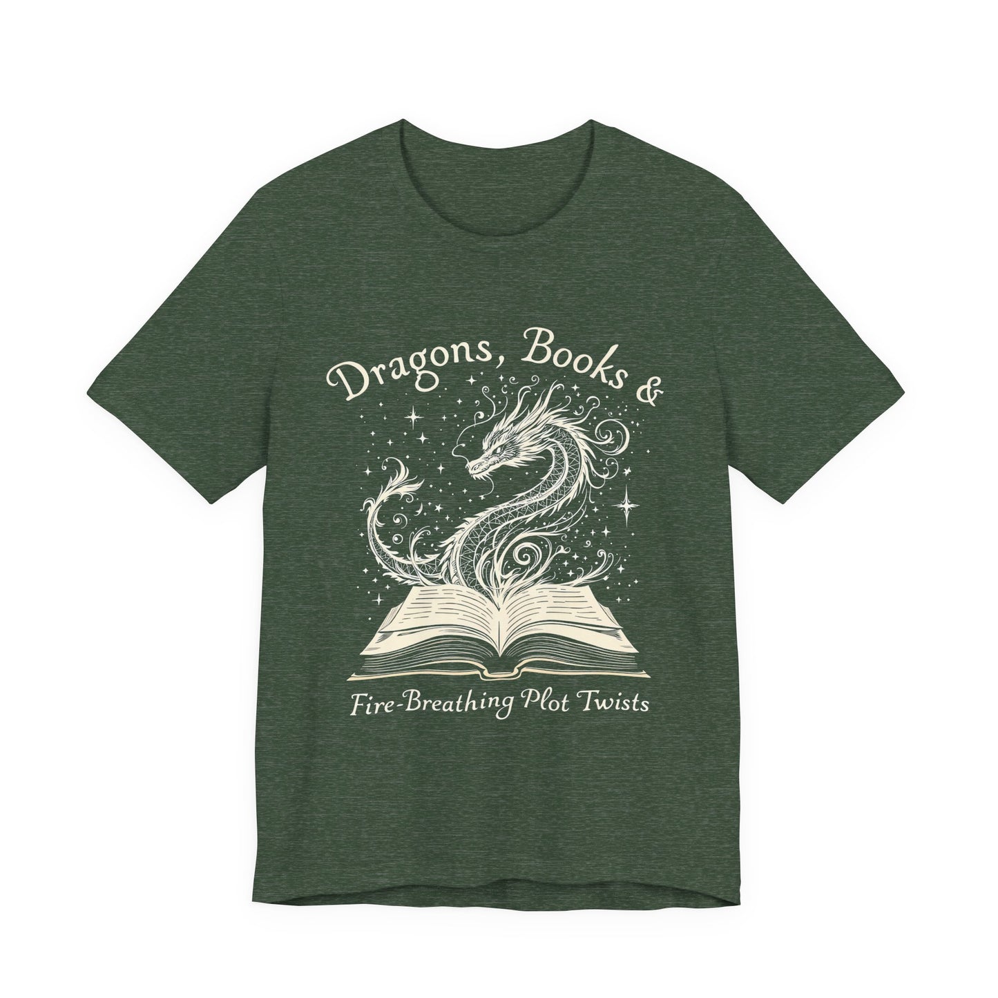 Book Lover Gift T-Shirt | Fantasy Reader Tee | Dragon Reading Shirt | Booktok Merch | Bibliophile Gift