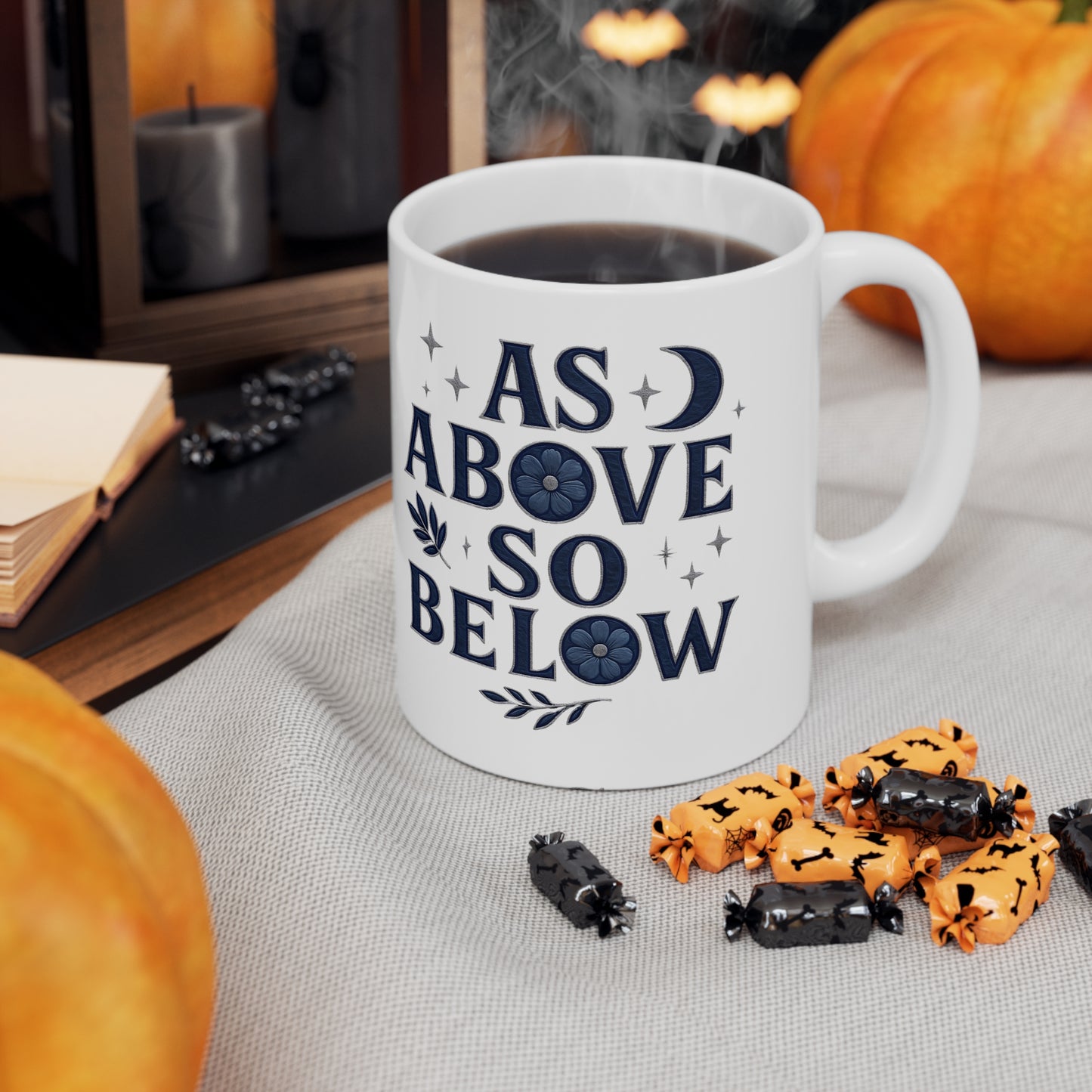 As Above So Below Witchy Coffee Mug, Crafted for those who appreciate the mysterious allure of paganism, this witchy cup transforms your coffee ritual into a sacred ceremony.