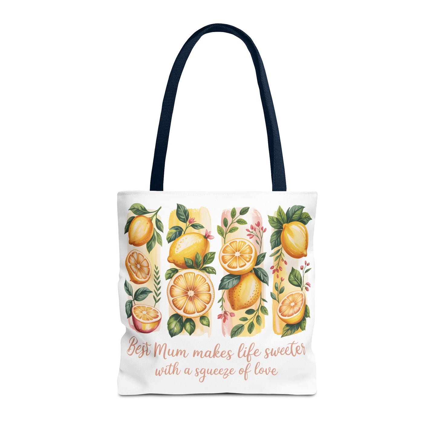 Best Mom Tote Bag, Lemon Print, lemon birthday gift