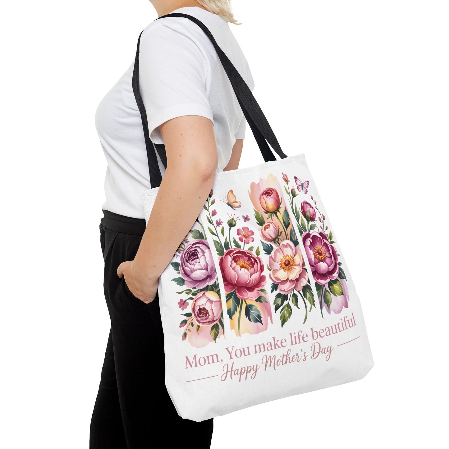 mom tote bag, mothers day gift reusable tote bag