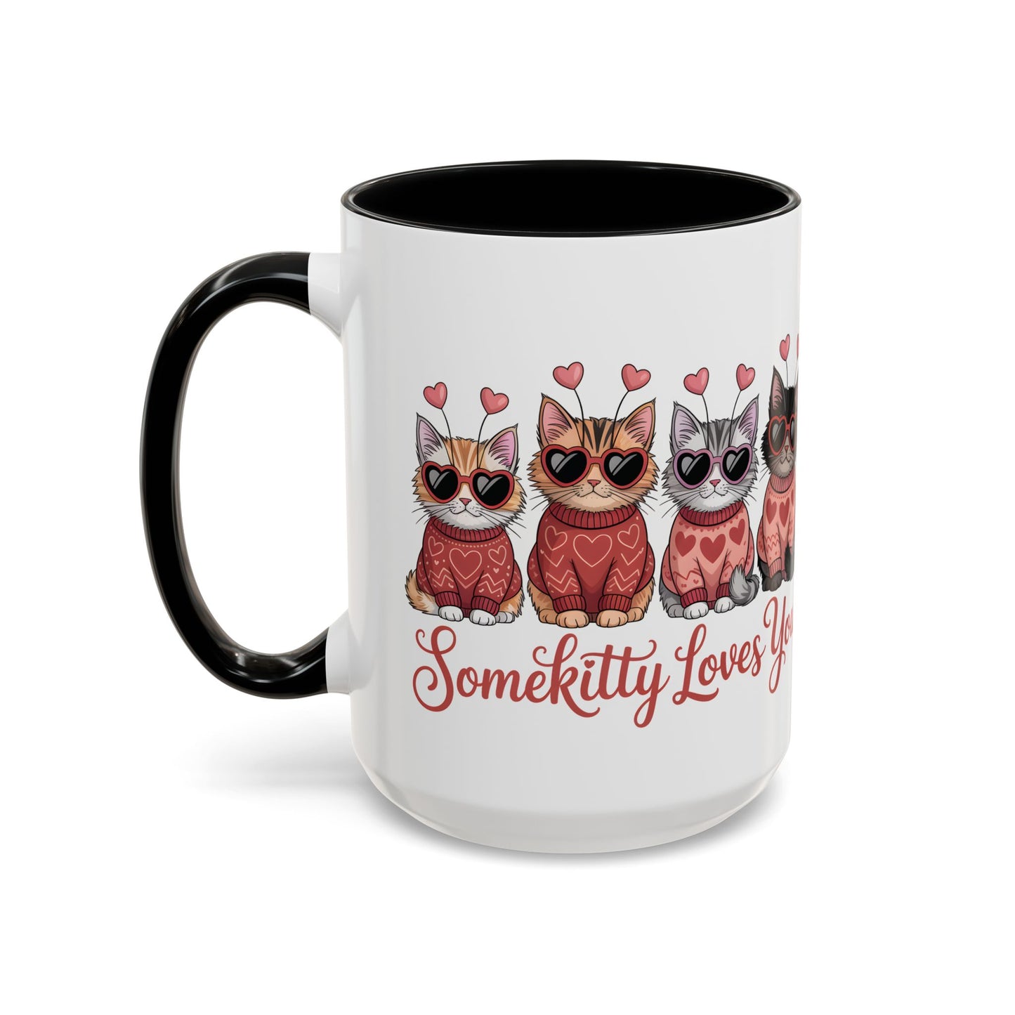 Valentine Kitty Mug | kitten Coffee Cup | cat Lover Gift | Valentines Day Mug |