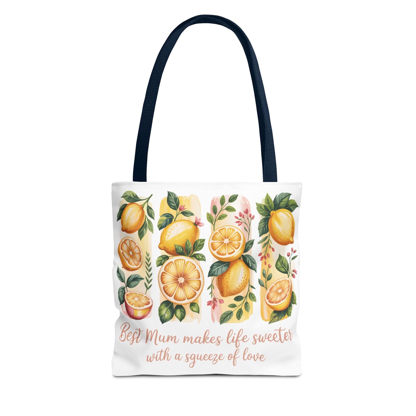 Best Mom Tote Bag, Lemon Print, lemon birthday gift