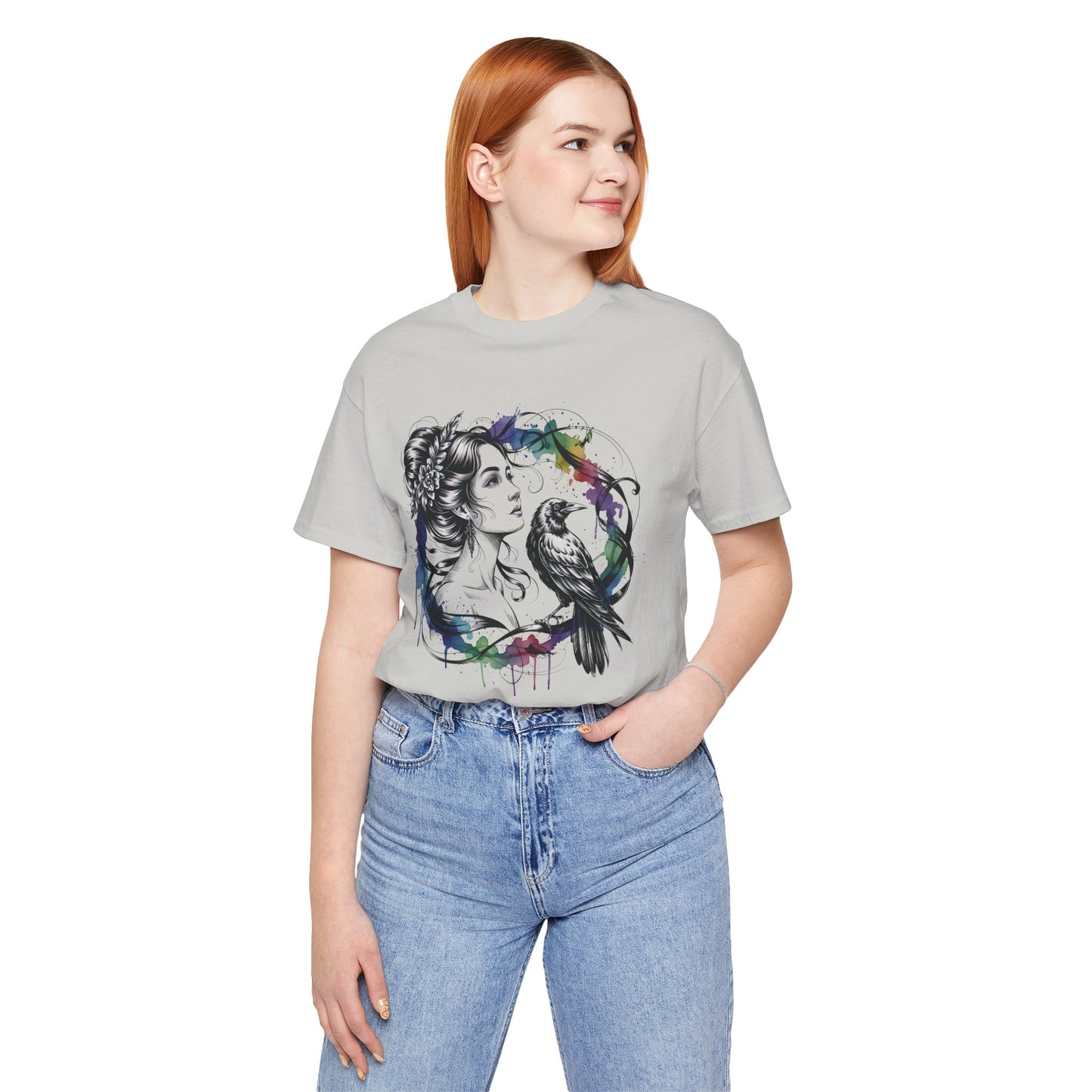 Raven Tee, goddessshirt, festival tshirt, witchy gift for her.